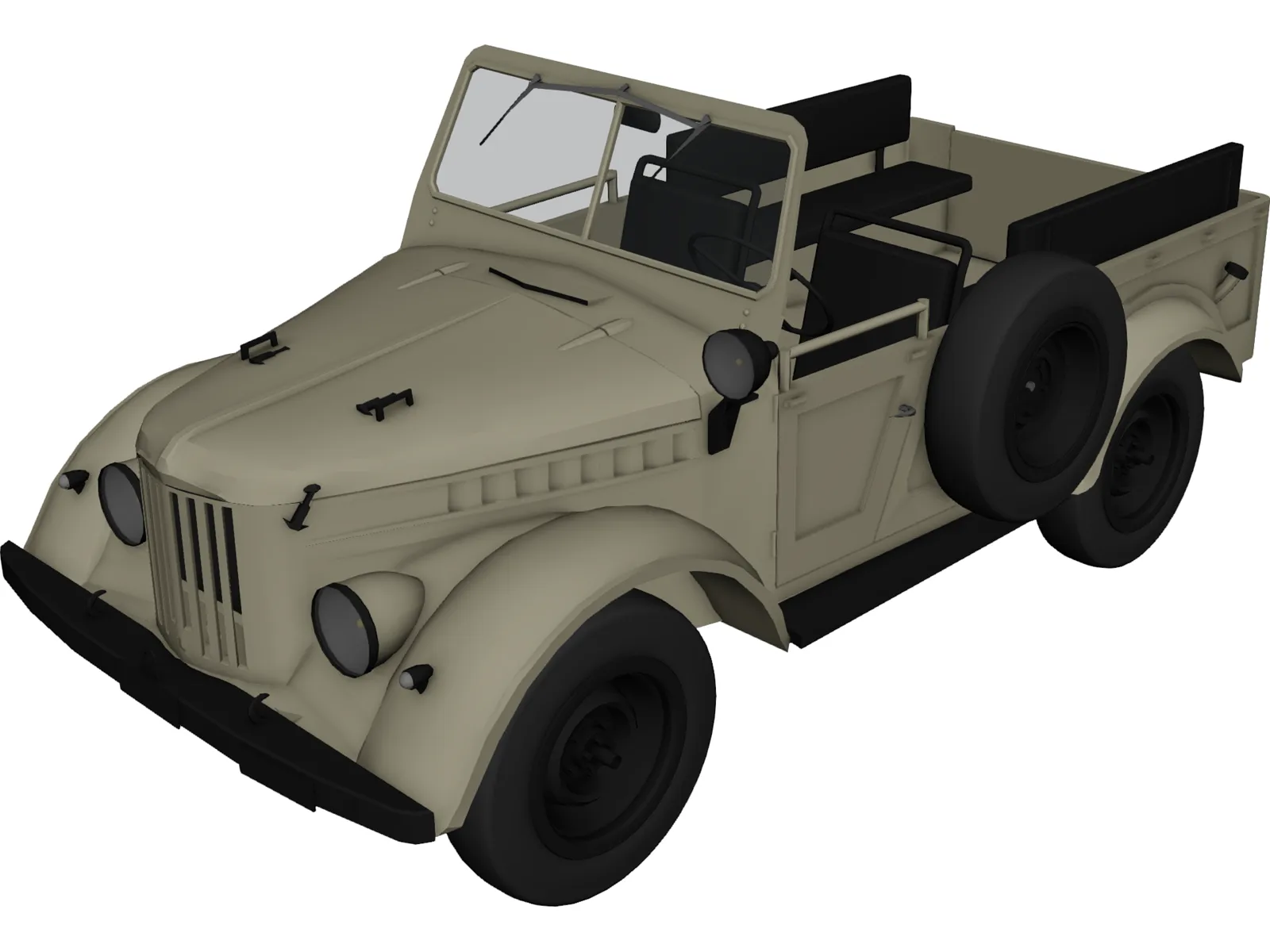 GAZ 69 3D Model main preview