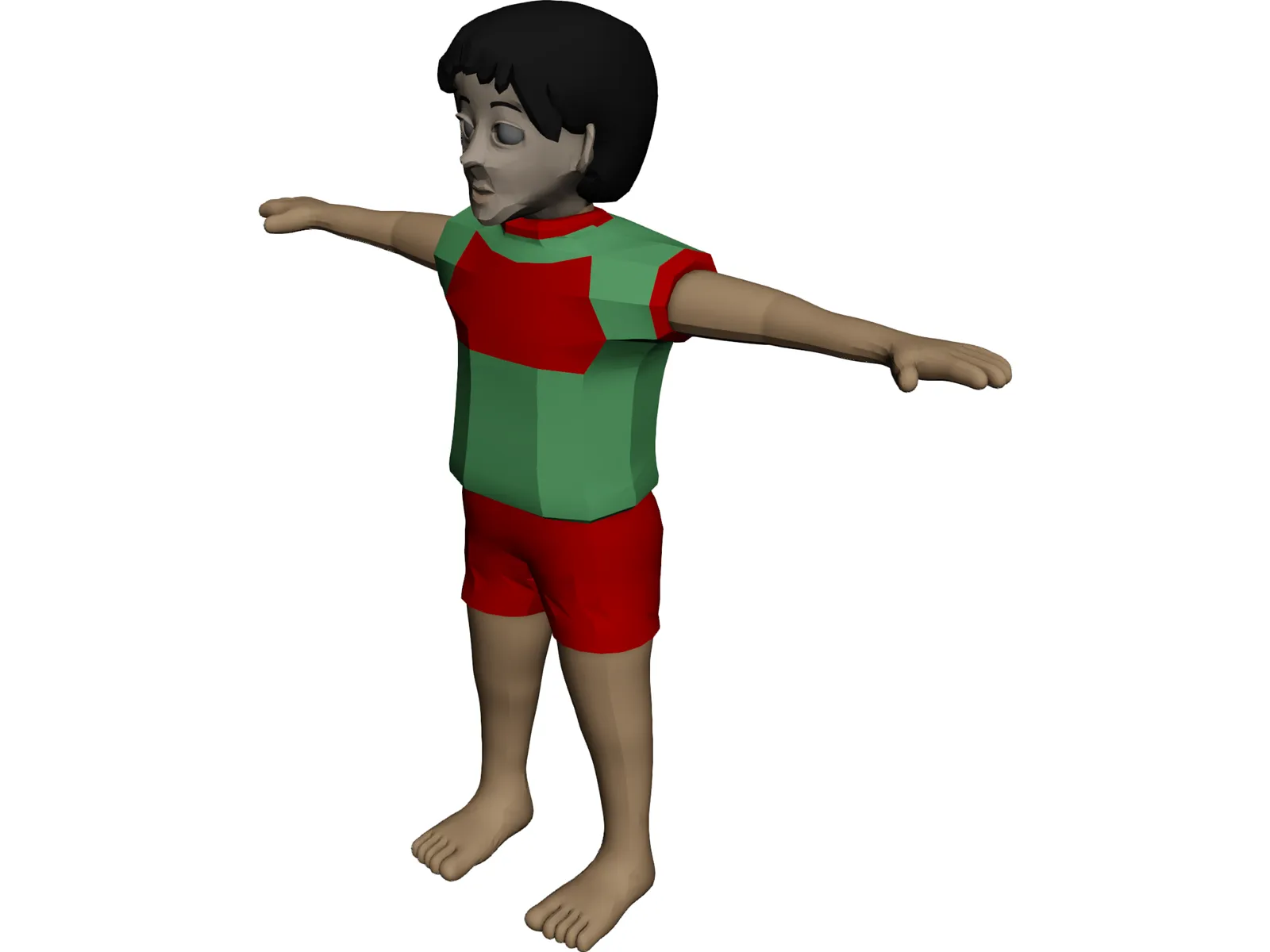 Cartoon Boy 3D Model main preview