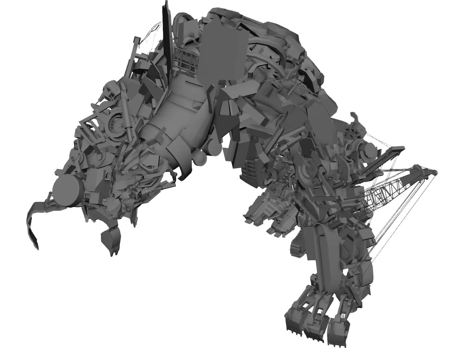 Transformers 2 Devastator 3D Model main preview