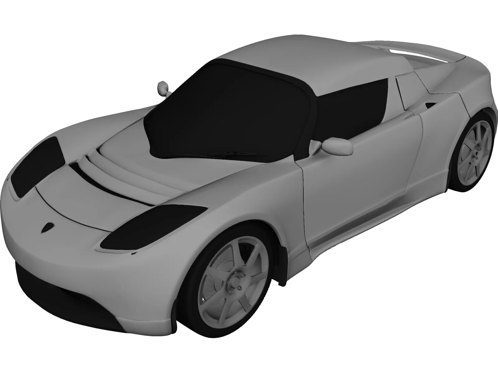 Tesla Roadster 3D Model main preview