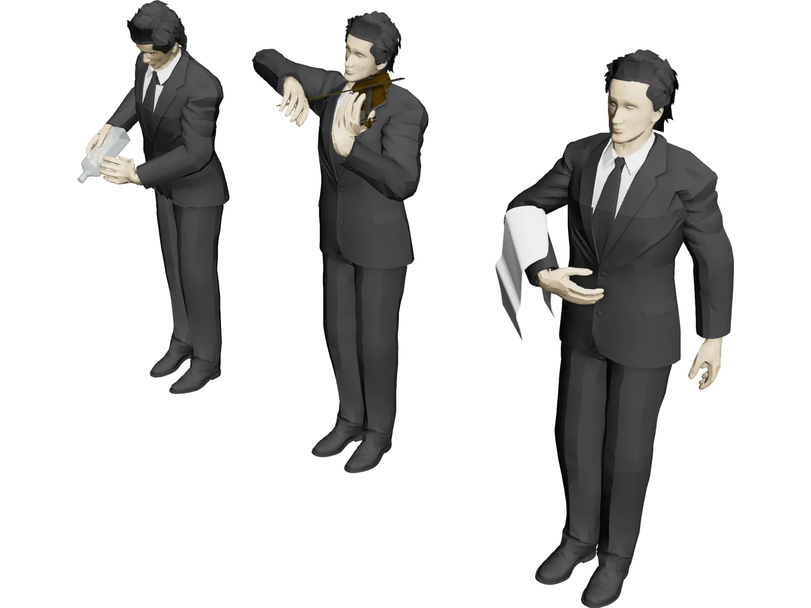 Waiter 3D Model main preview