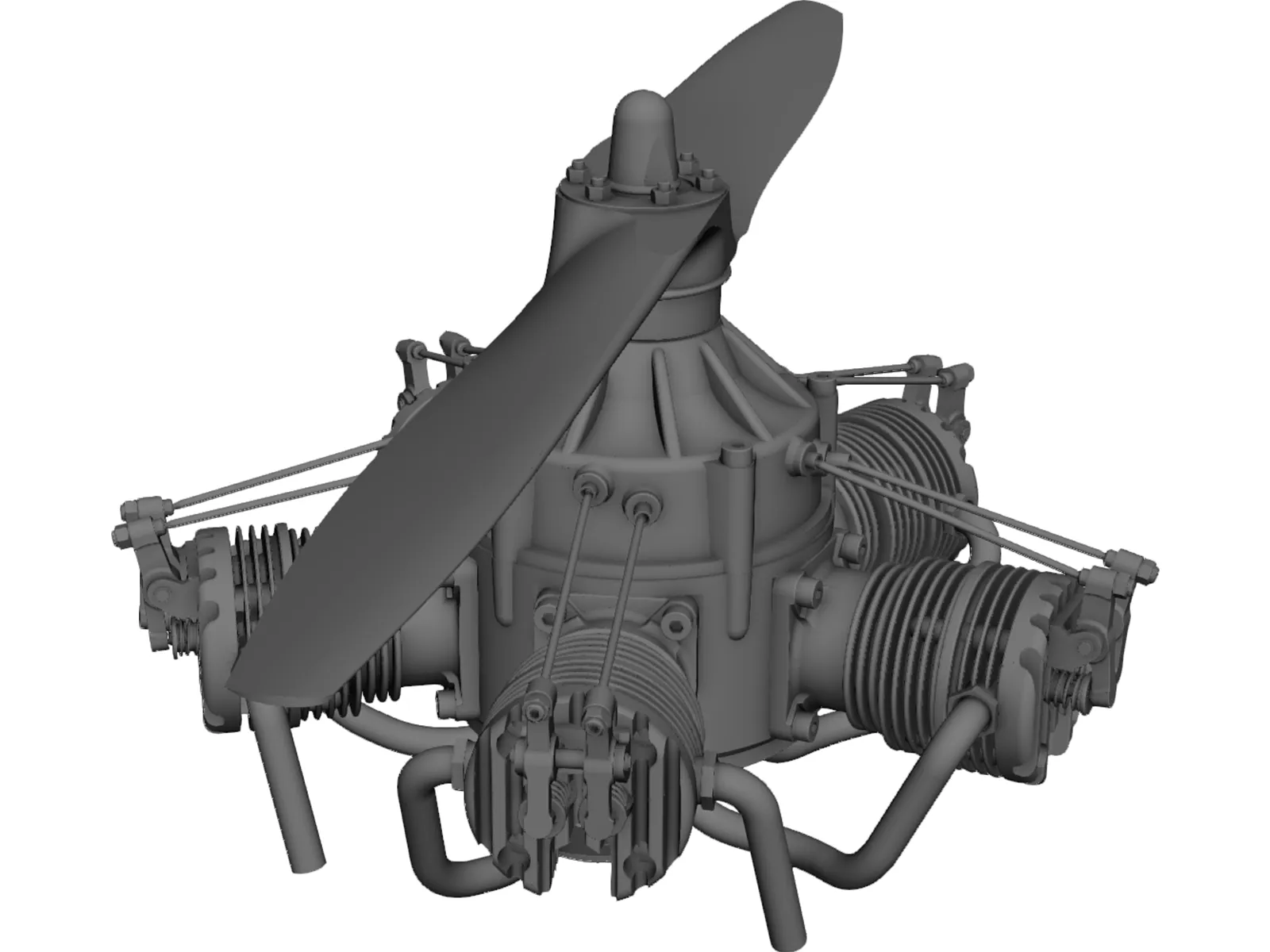 Sternmotor Engine 3D Model main preview