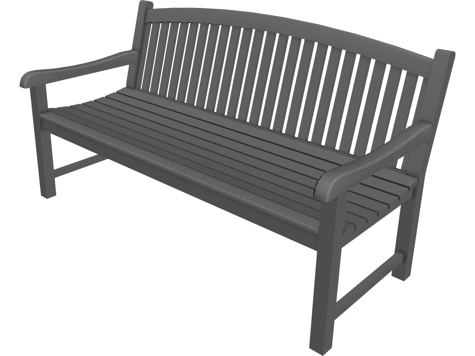 Garden Seat 3D Model main preview