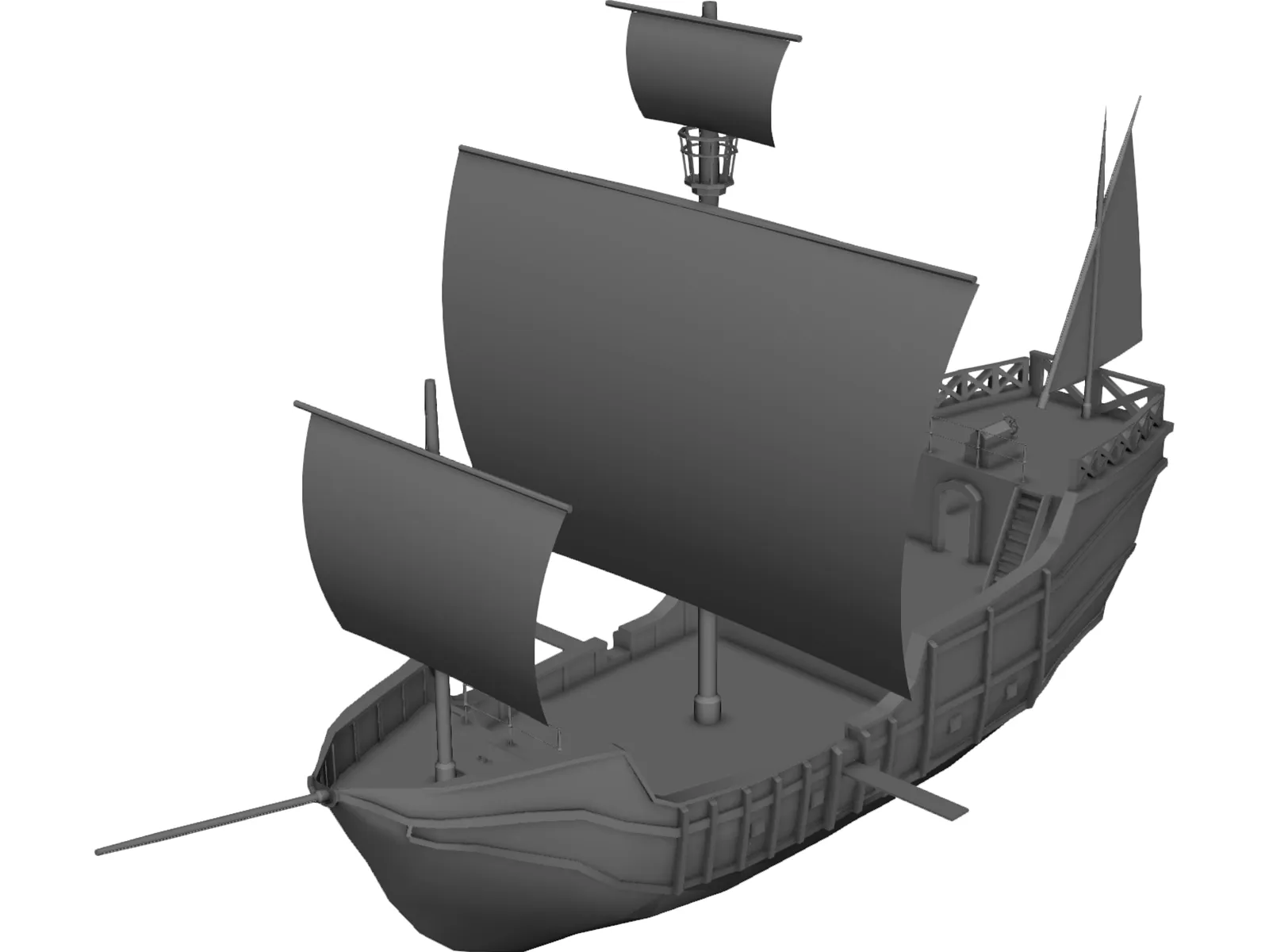 Galleon 3D Model main preview