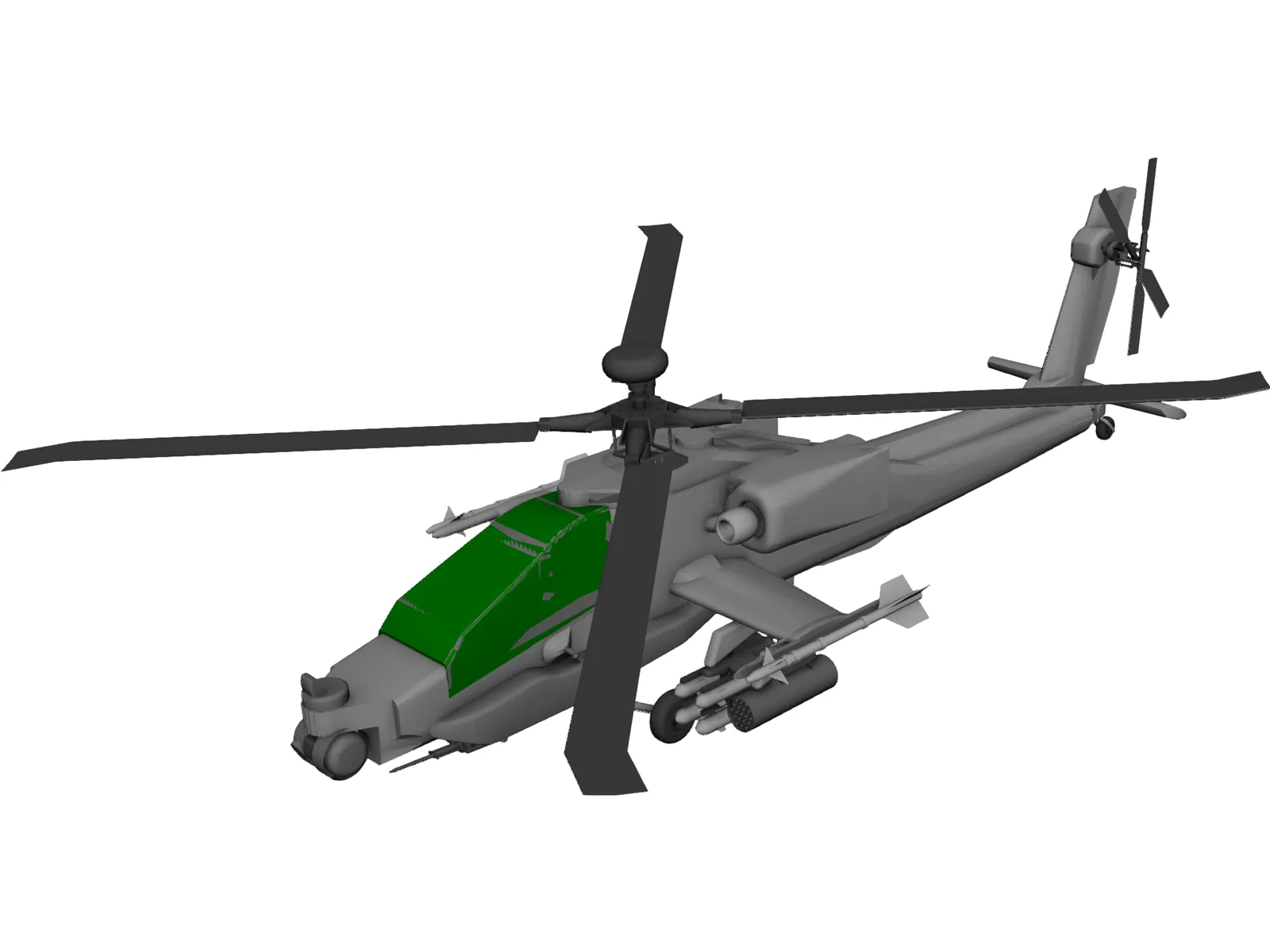 Boeing AH-64 Apache 3D Model main preview
