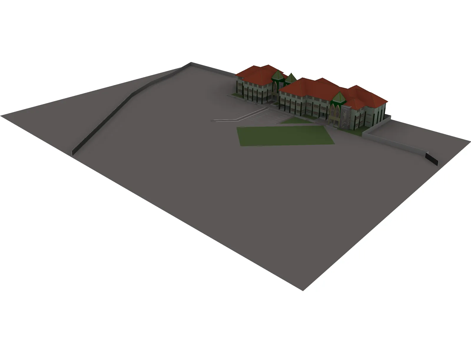 School 3D Model main preview
