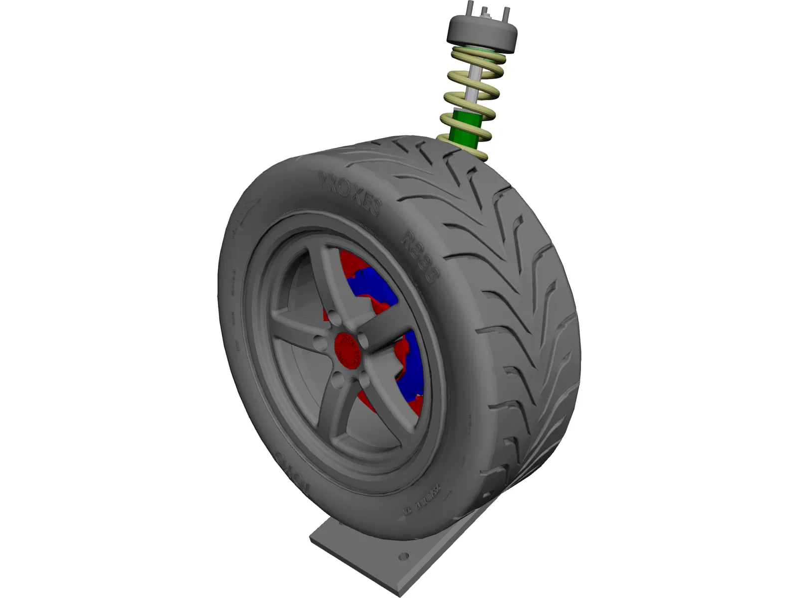 Datsun 240Z Race Suspension 3D Model main preview