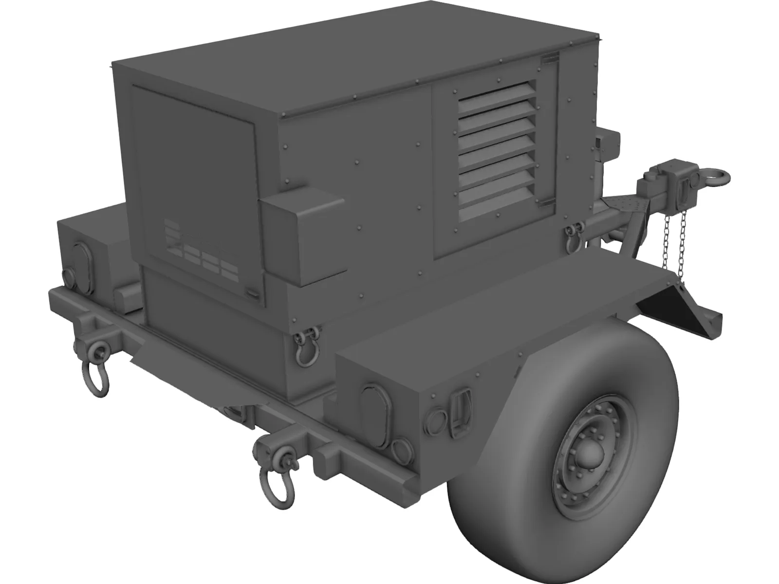 Military Mobile Generator 3D Model main preview