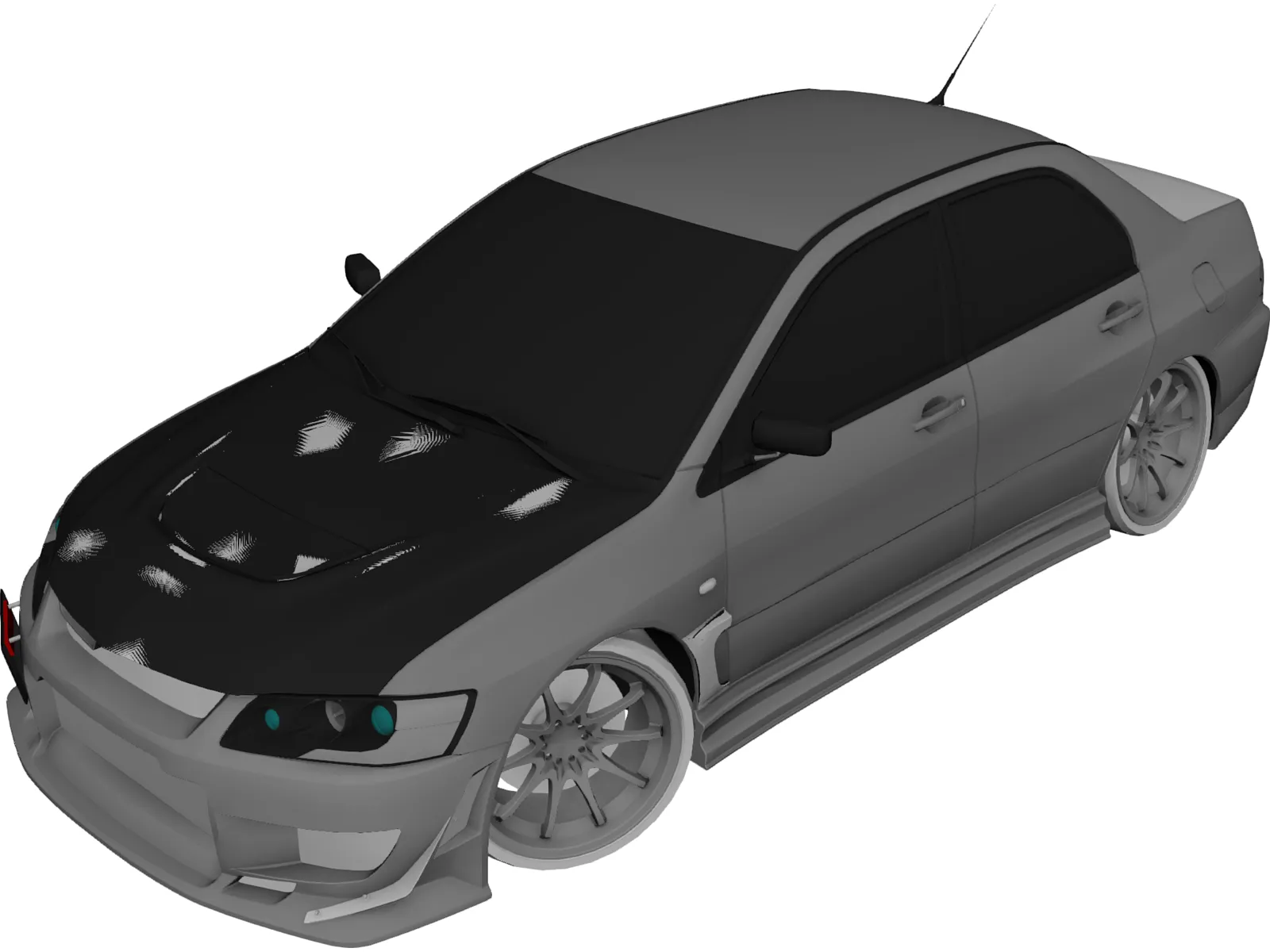 Mitsubishi Lancer Evo IX C-West Style 3D Model main preview