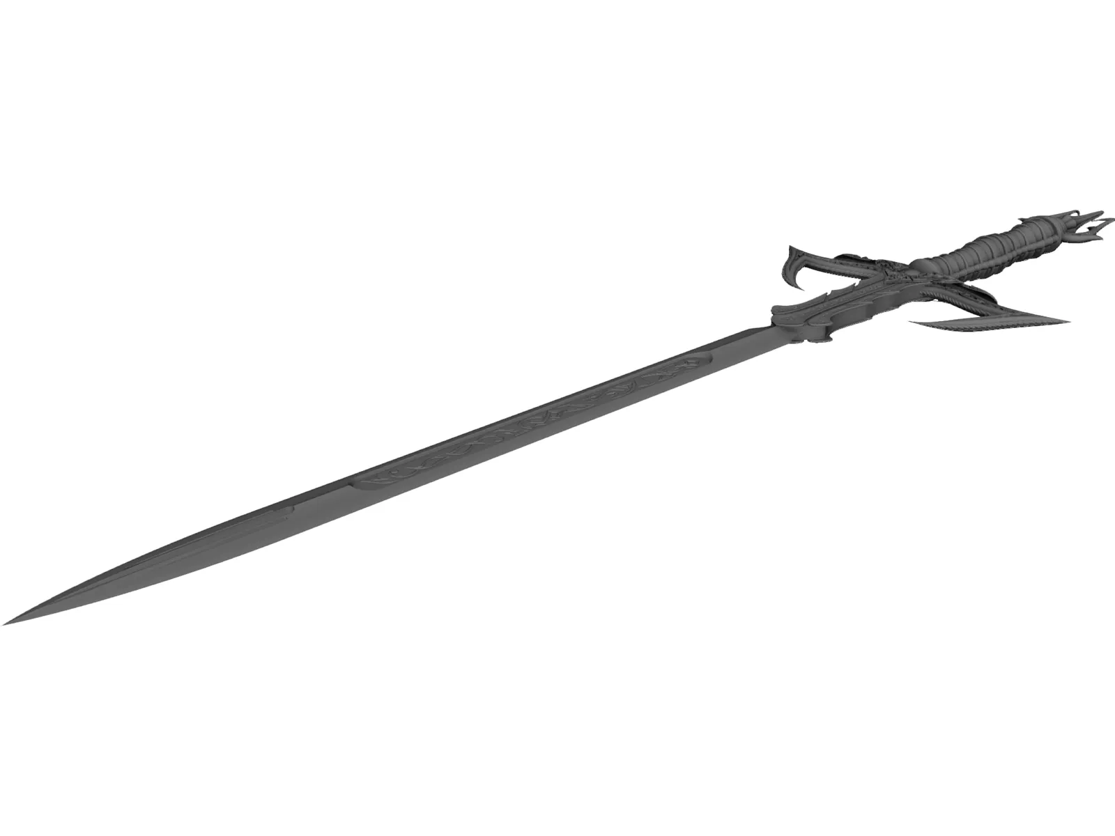 Fantasy Sword 3D Model main preview