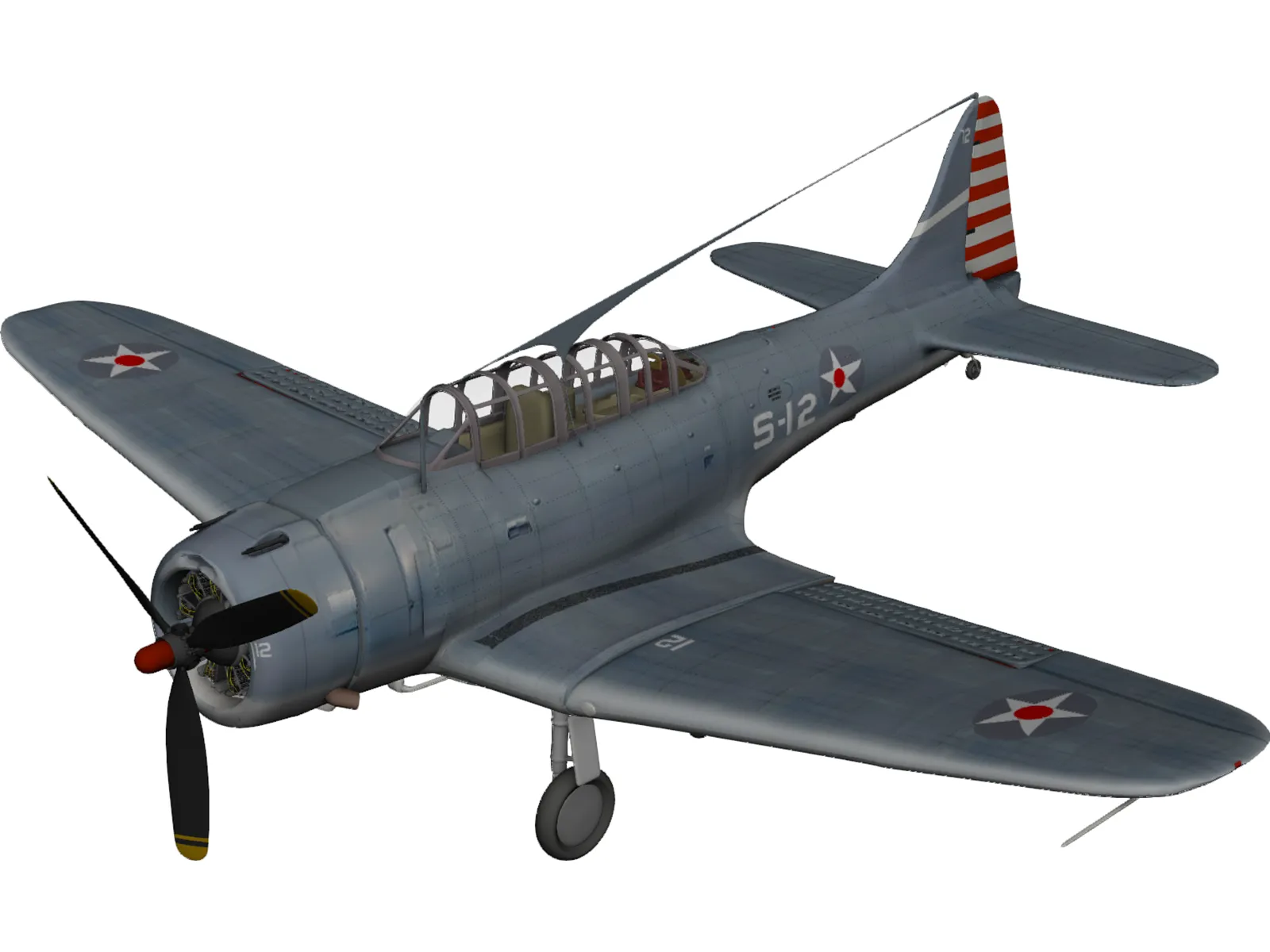 Dauntless Dive Bomber 3D Model main preview