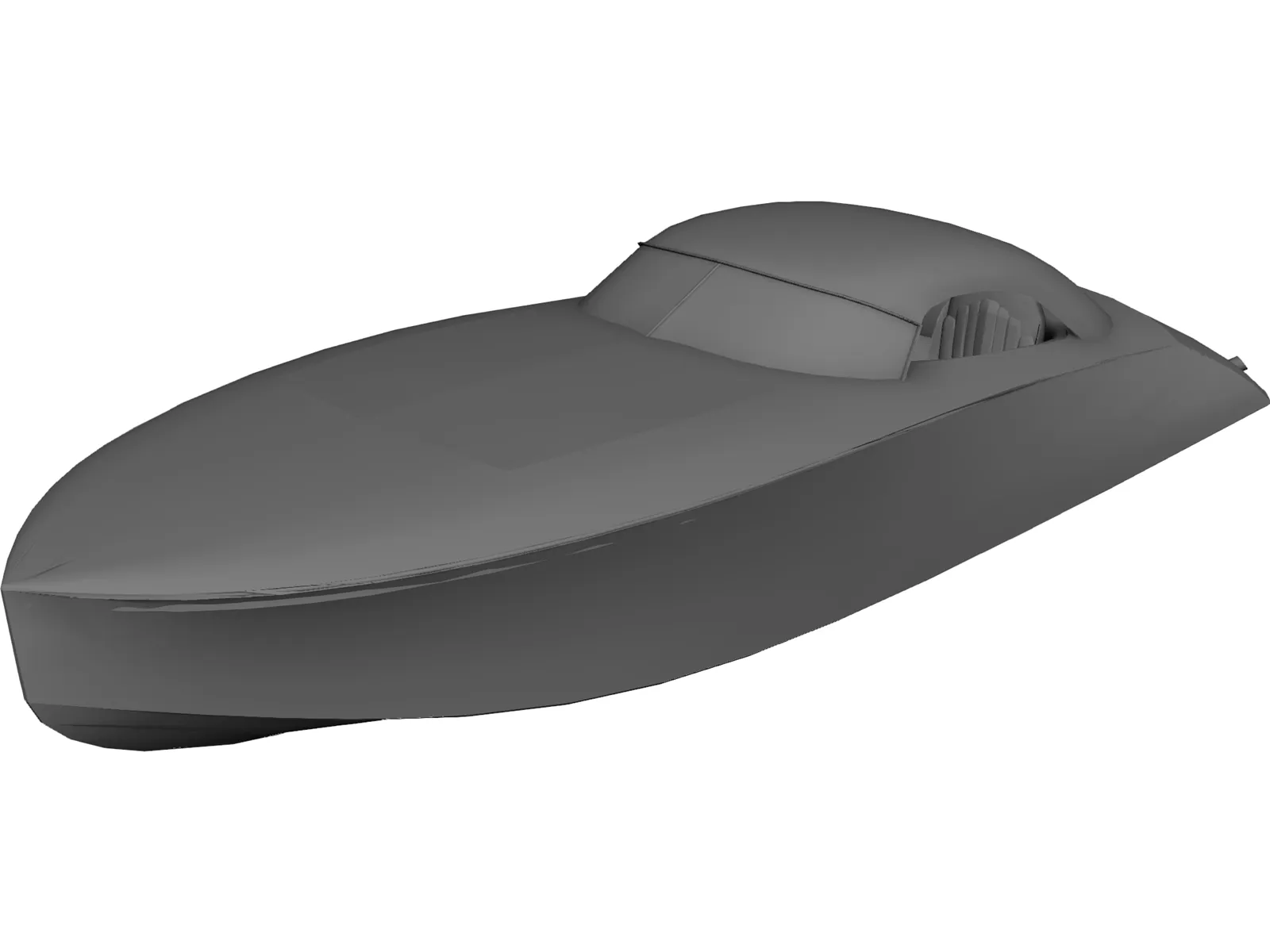 Vintage Boat 3D Model main preview