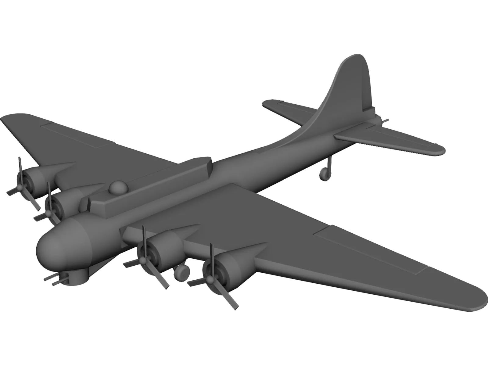 Boeing B-17 Flying Fortress 3D Model main preview
