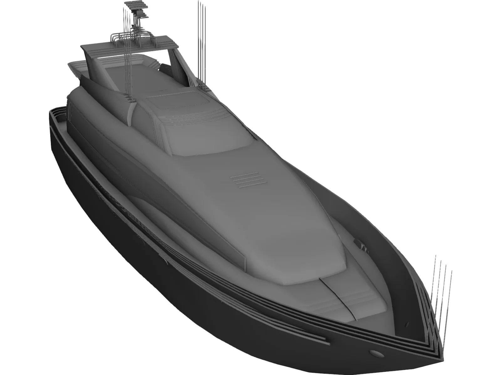 Yacht 3D Model main preview