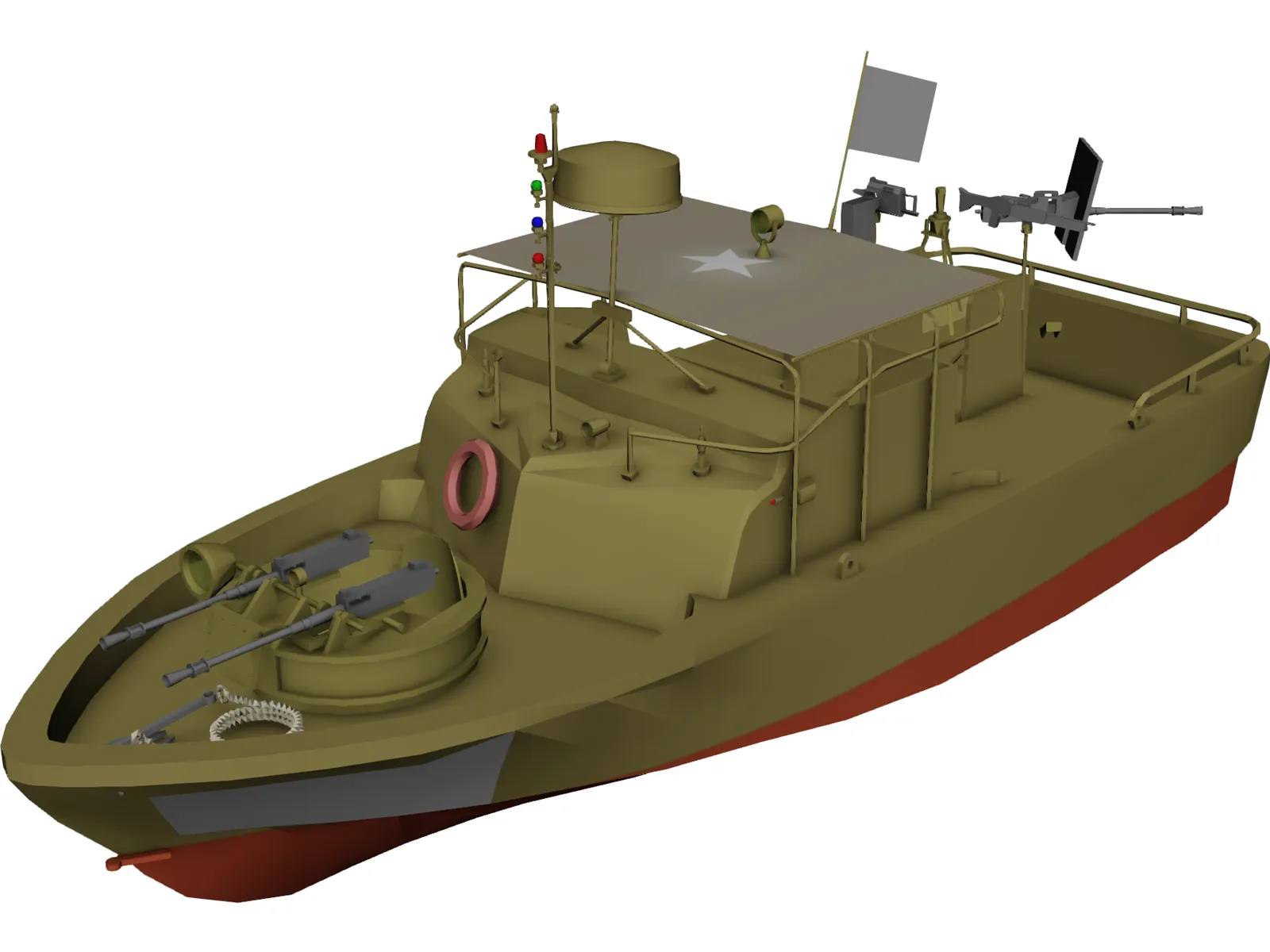 Patrol Boat 3D Model main preview