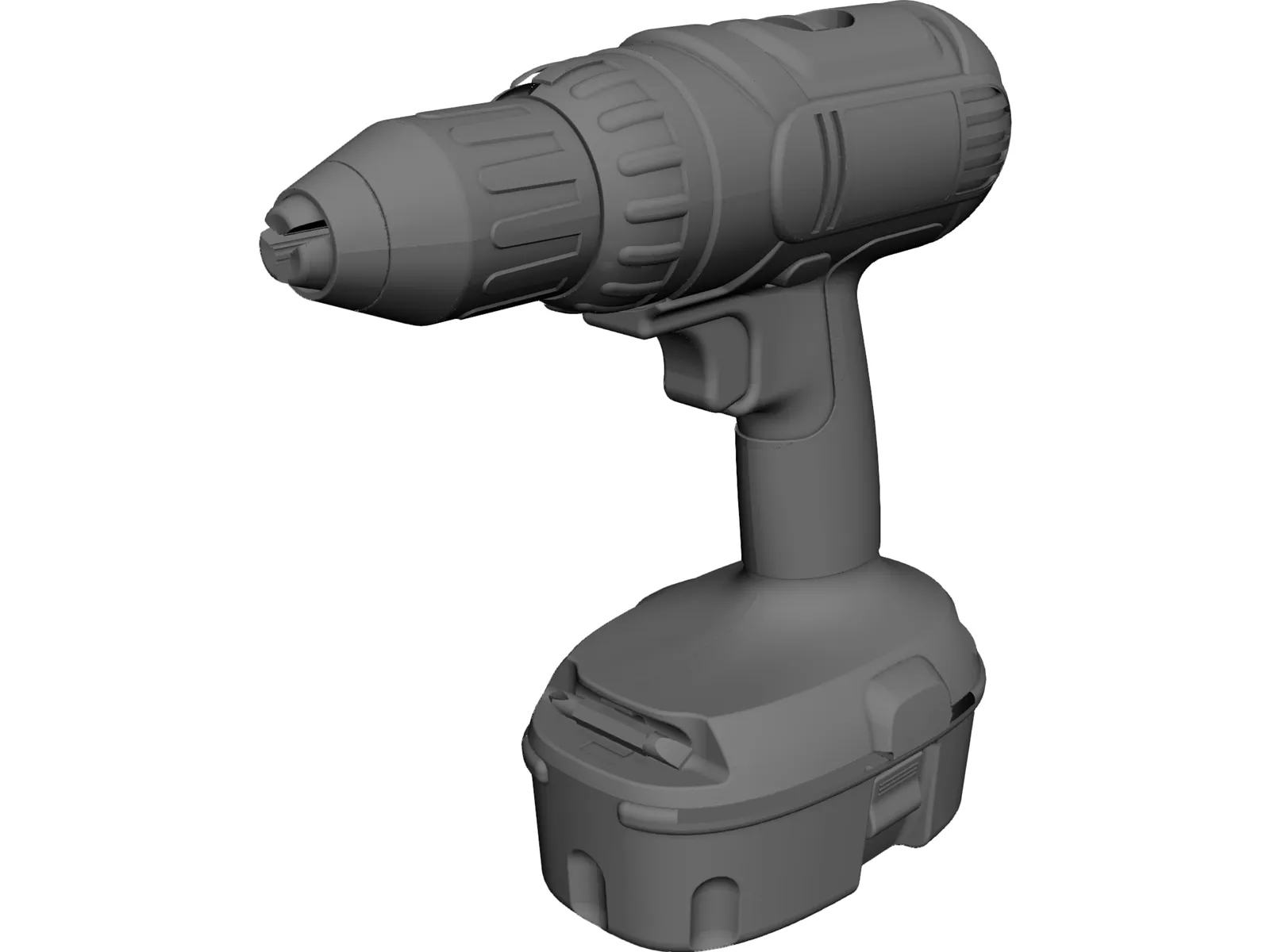 DeWalt 18V Cordless Drill 3D Model main preview