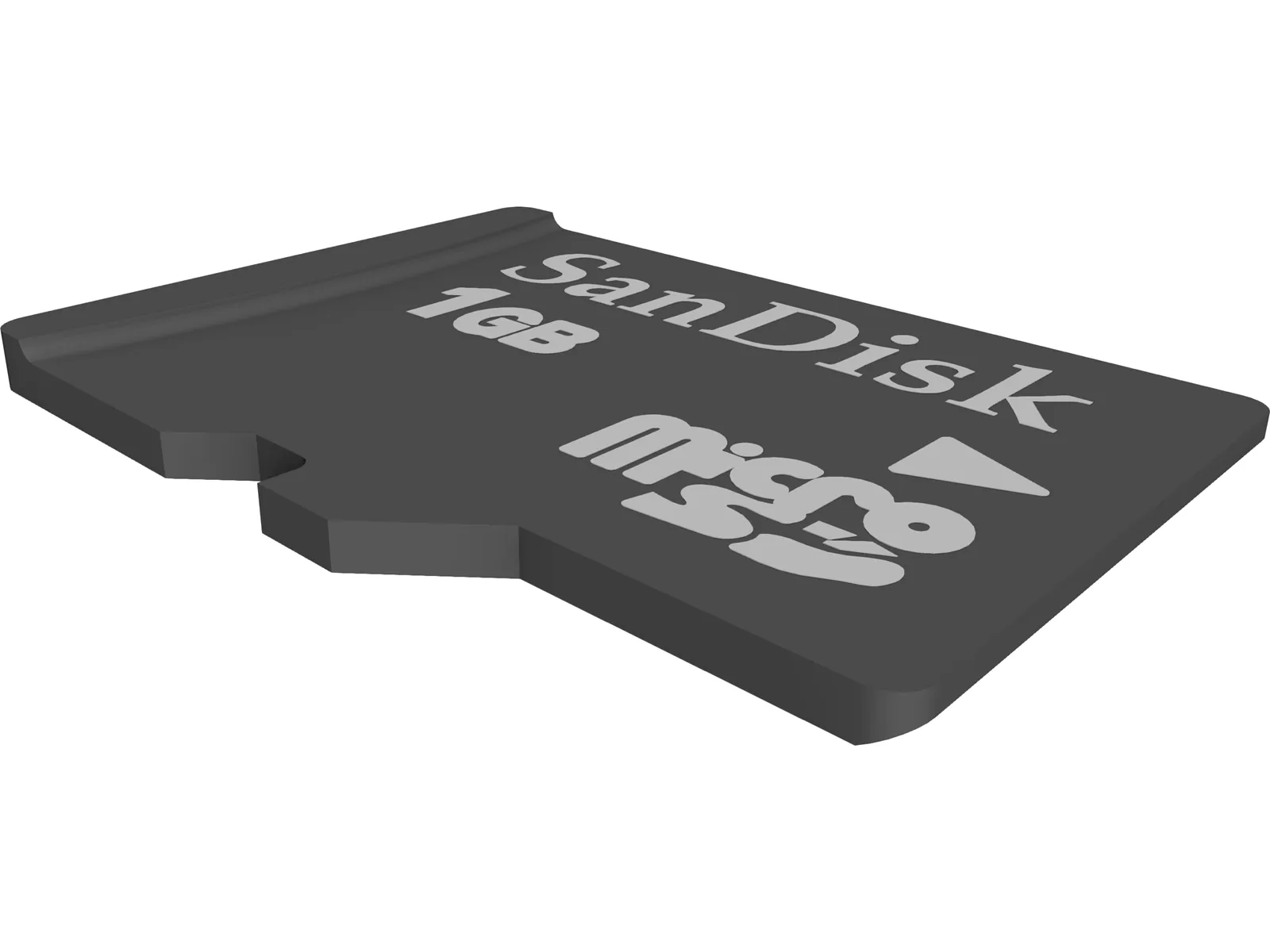 Micro SD Card 3D Model main preview