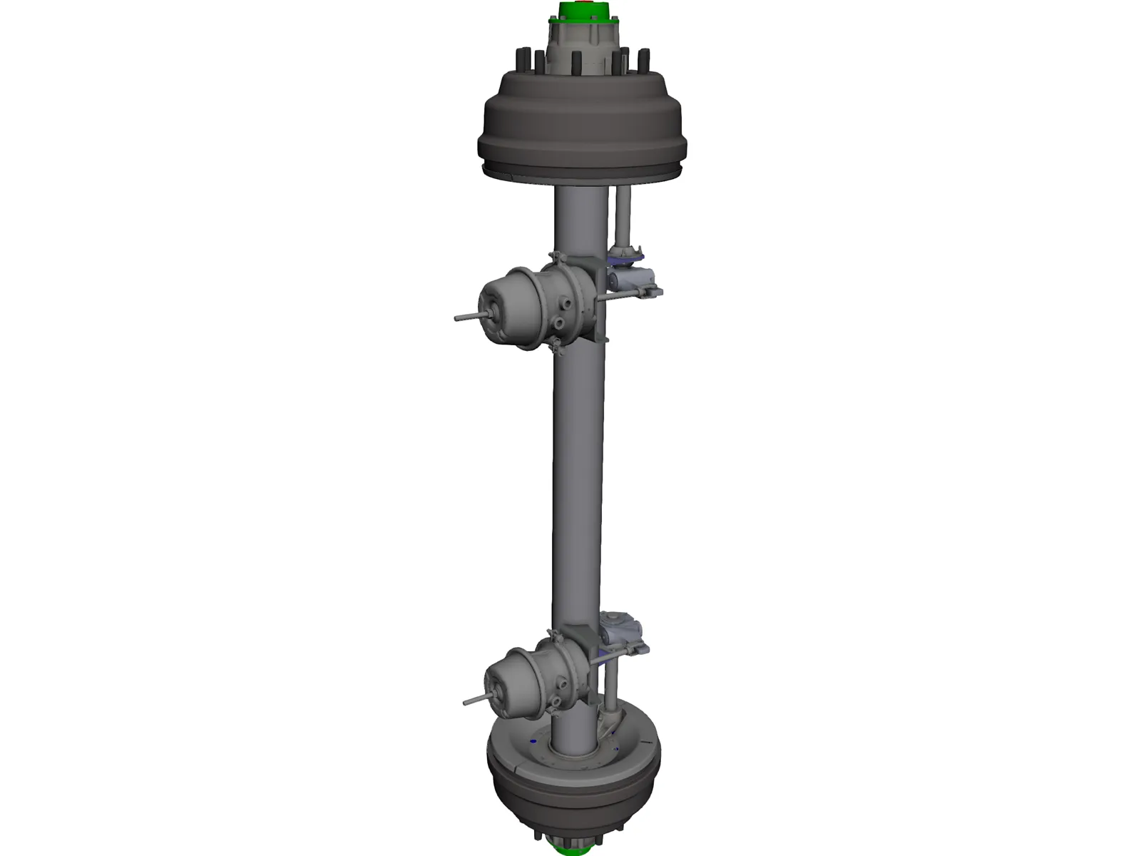 Trailer Axle 3D Model main preview