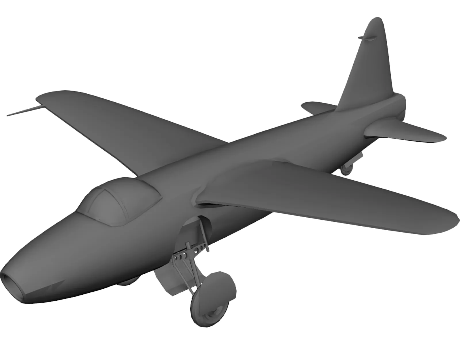 Heinkel He 178 3D Model main preview