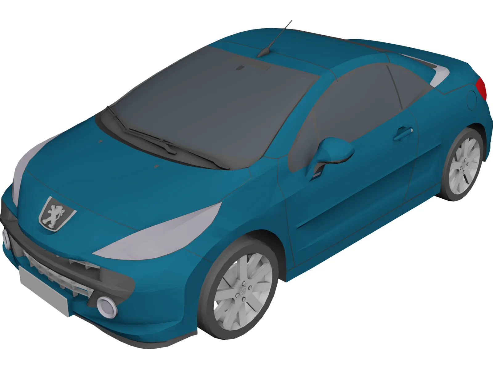 Peugeot 207 CC 3D Model main preview