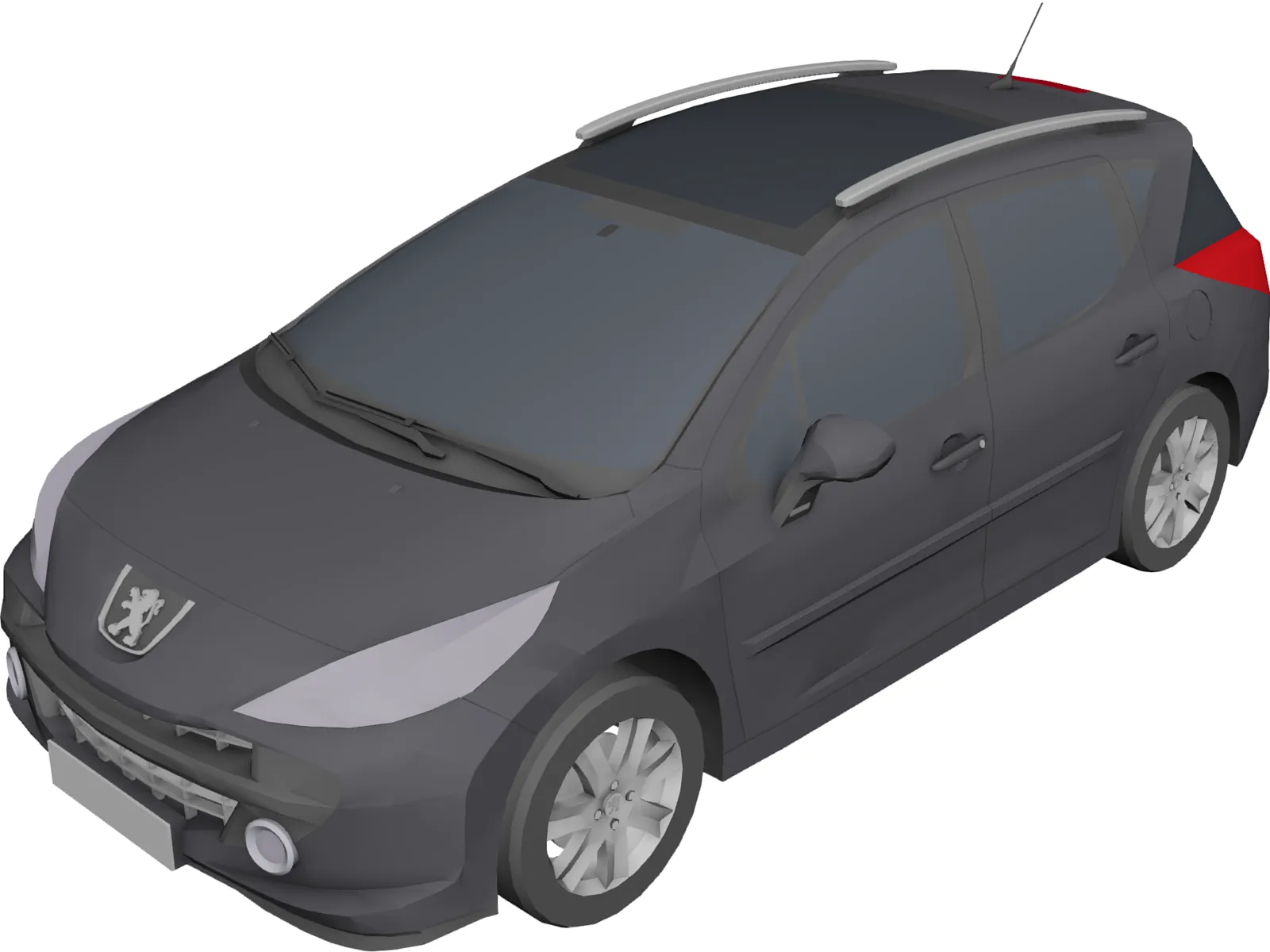 Peugeot 207 SW 3D Model main preview