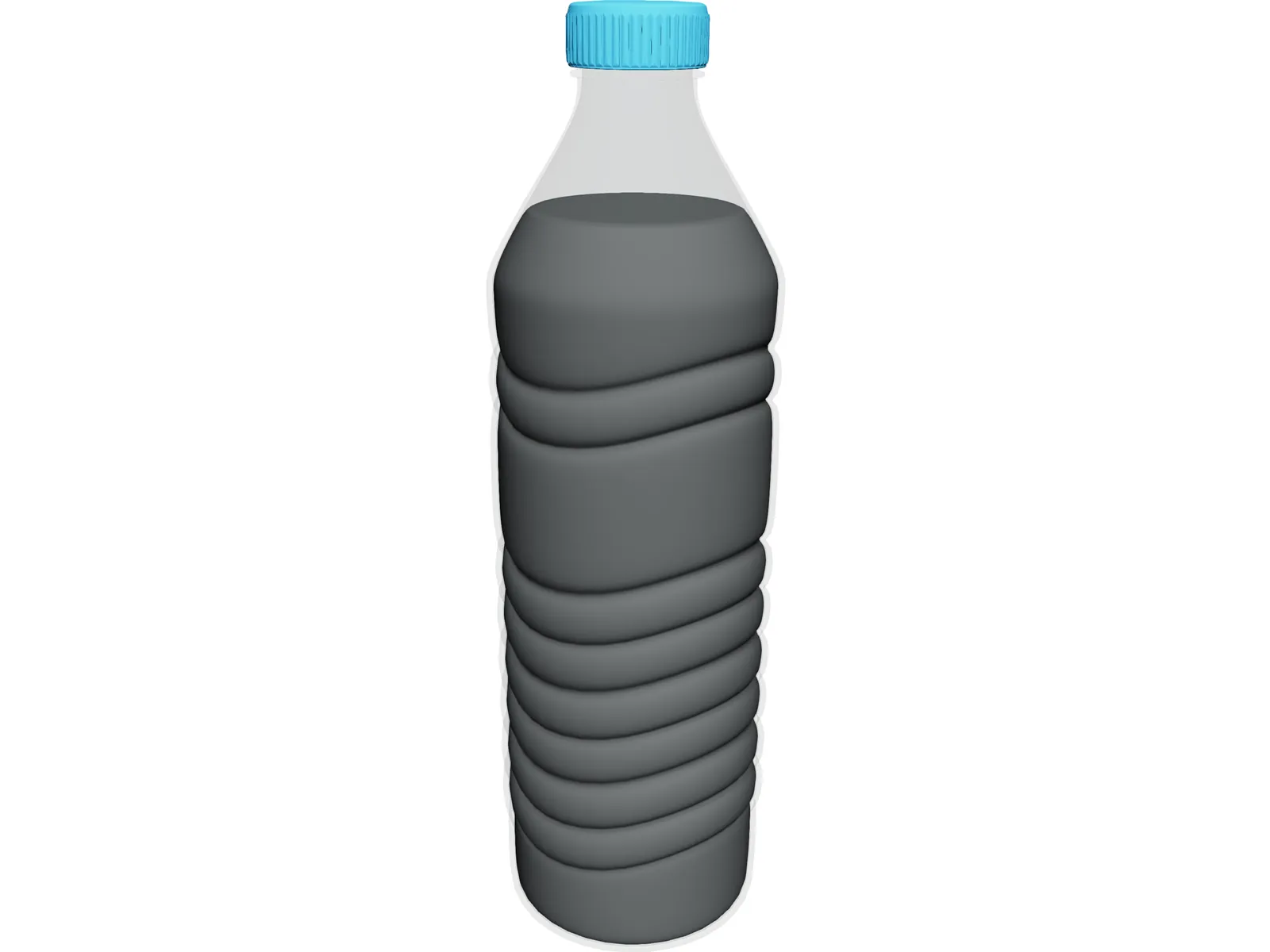 Water Bottle 1L 3D Model main preview