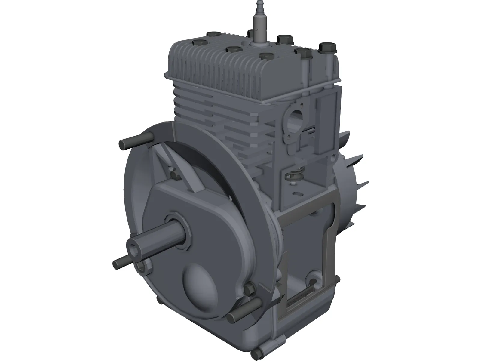 Briggs&Stratton Lawn Mower Engine 3D Model main preview