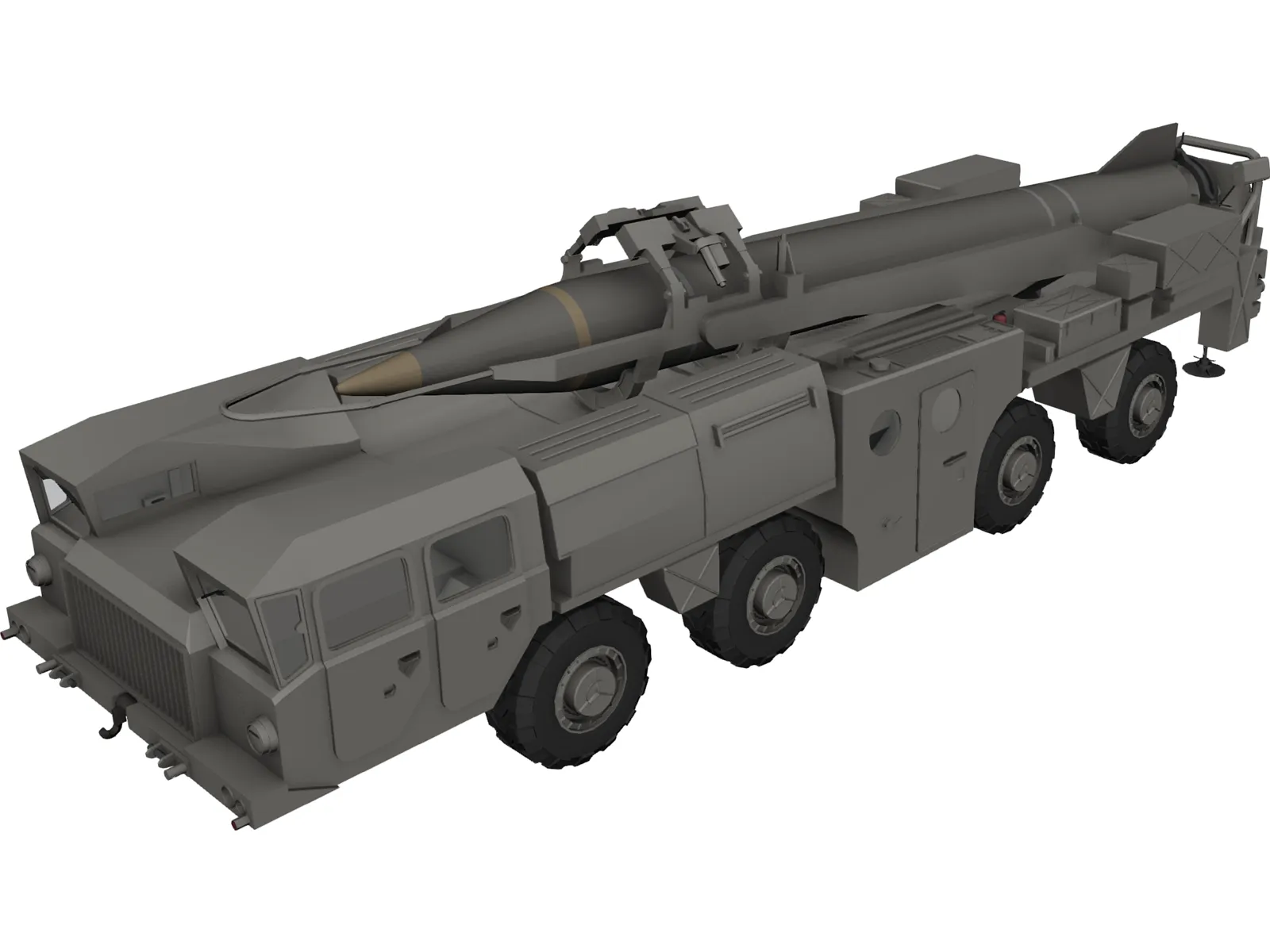 Scud Missile Launcher Maz 3D Model main preview