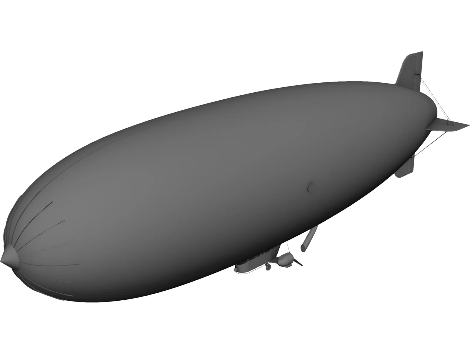 Goodyear Airship Blimp 3D Model main preview