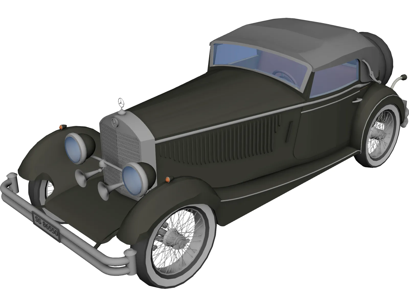 Mercedes-Benz SSK (1928) 3D Model main preview
