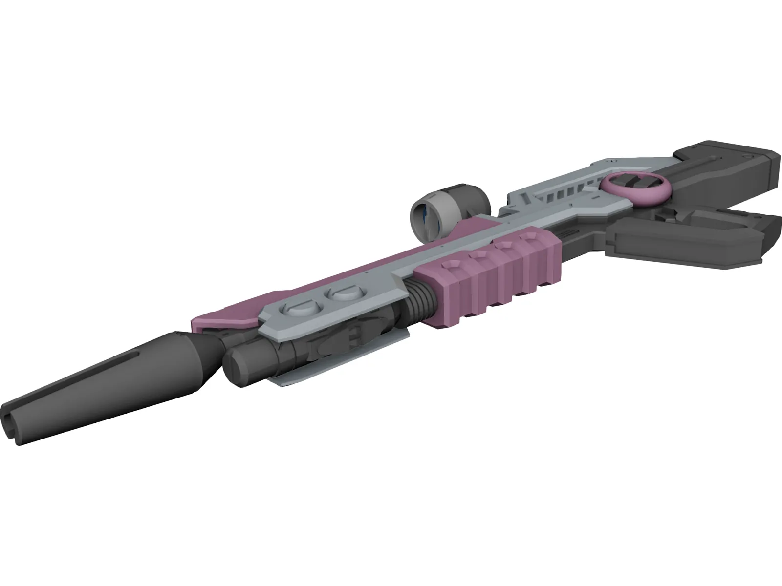 Laser Rifle 3D Model main preview