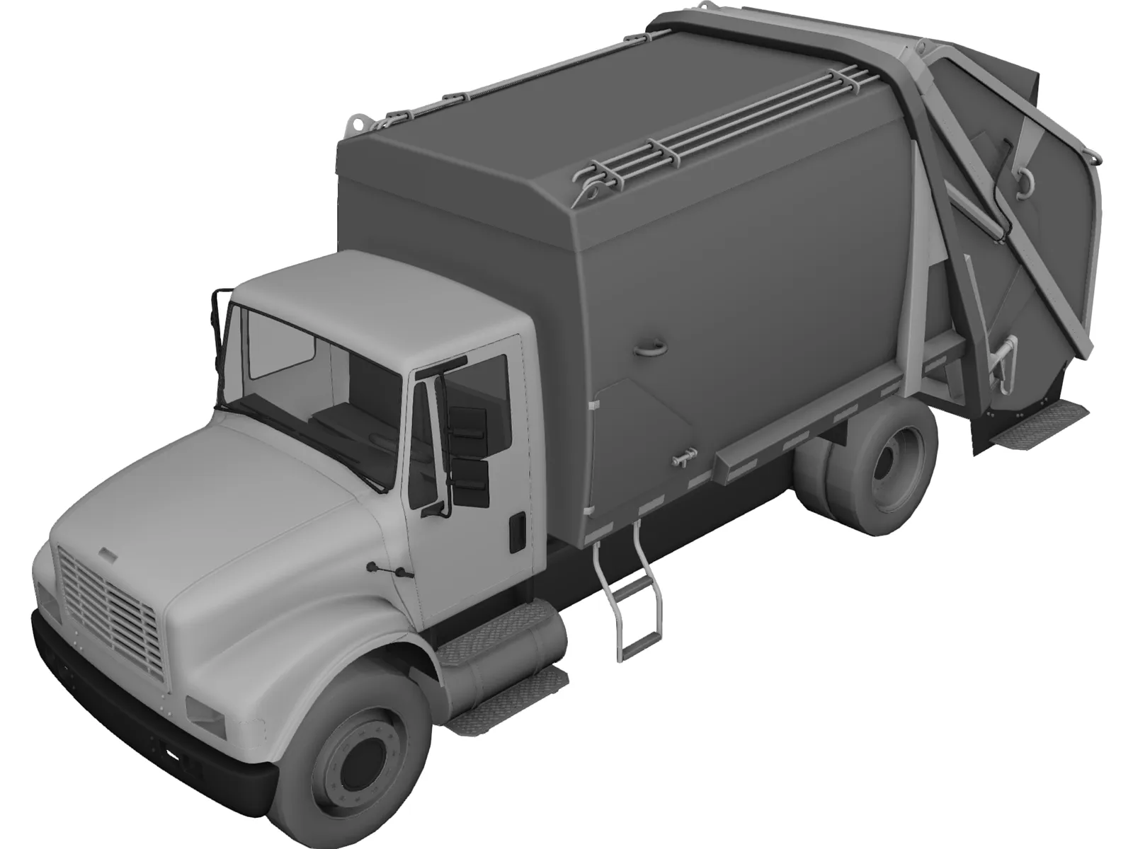Truck Garbage Environmental 3D Model main preview