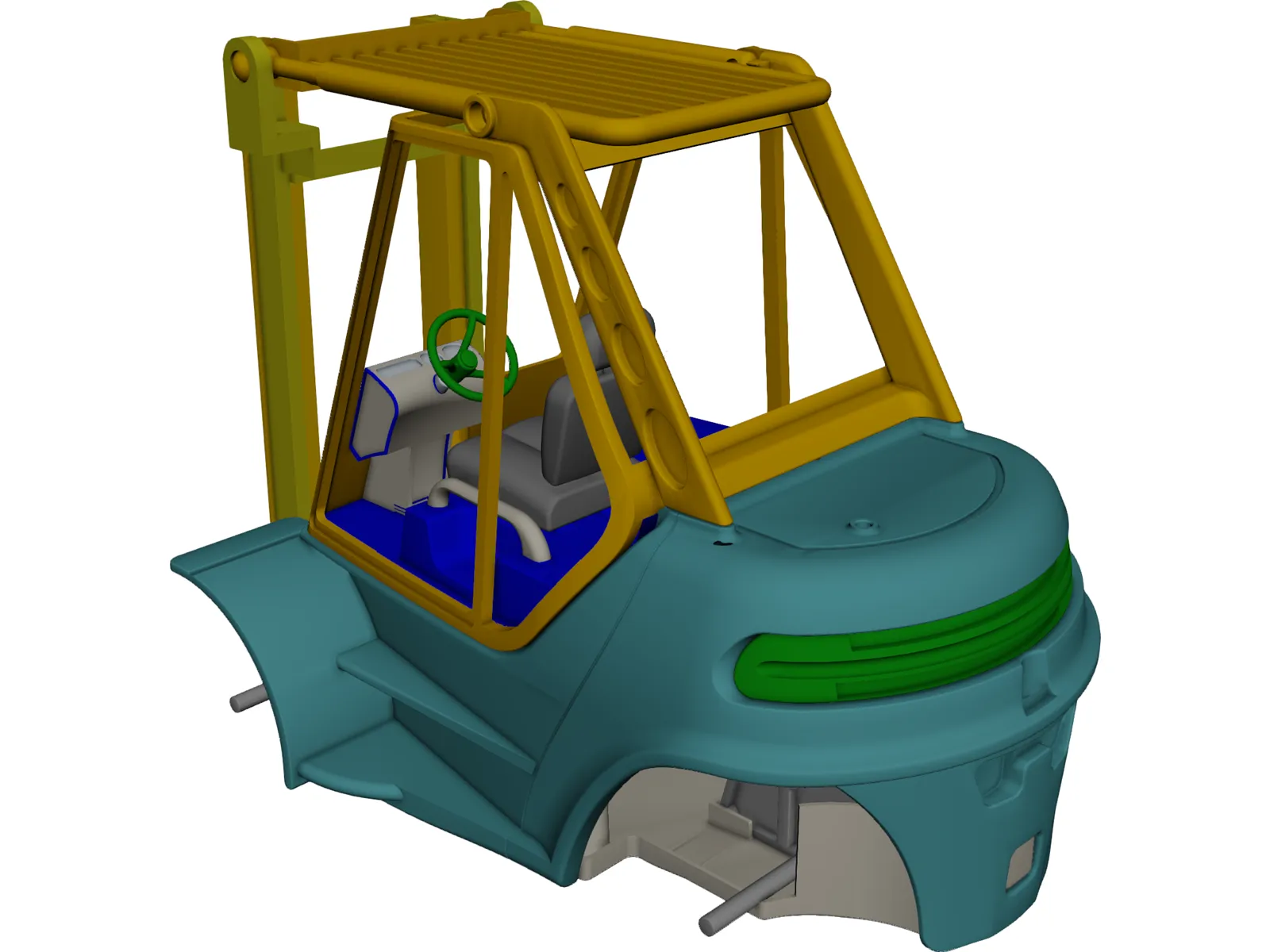 Forklift 3D Model main preview