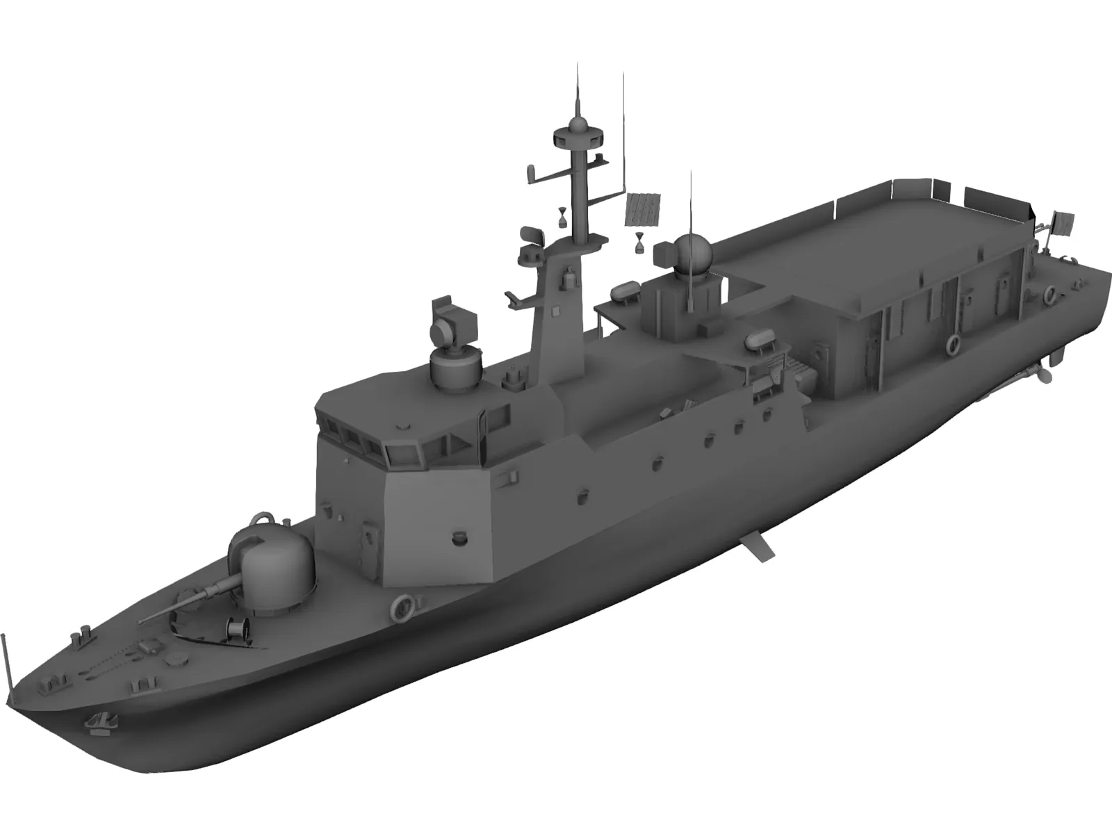 Manama Missile Boat 3D Model main preview