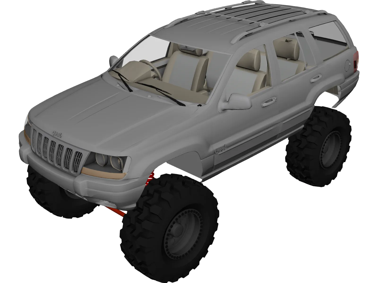 Jeep Grand Cherokee [Lifted] 3D Model main preview