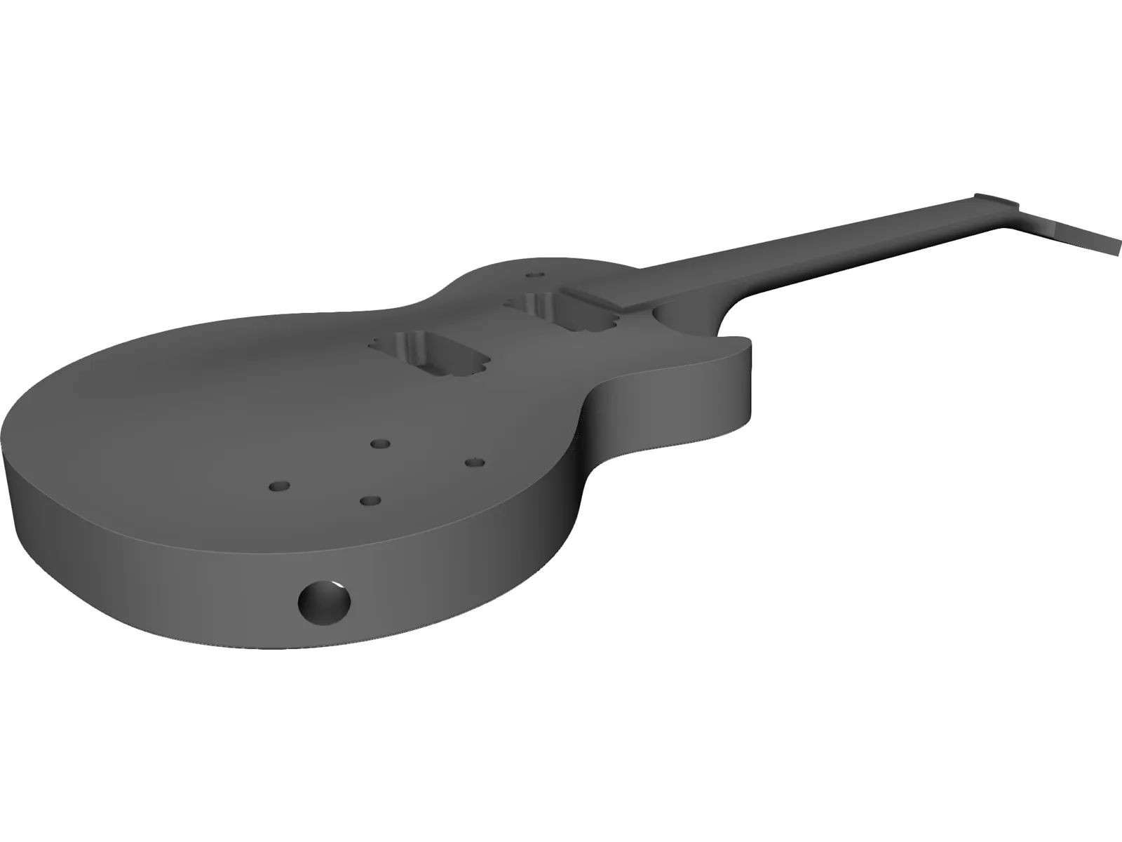 Gibson Les Paul Standard Guitar Body 3D Model main preview