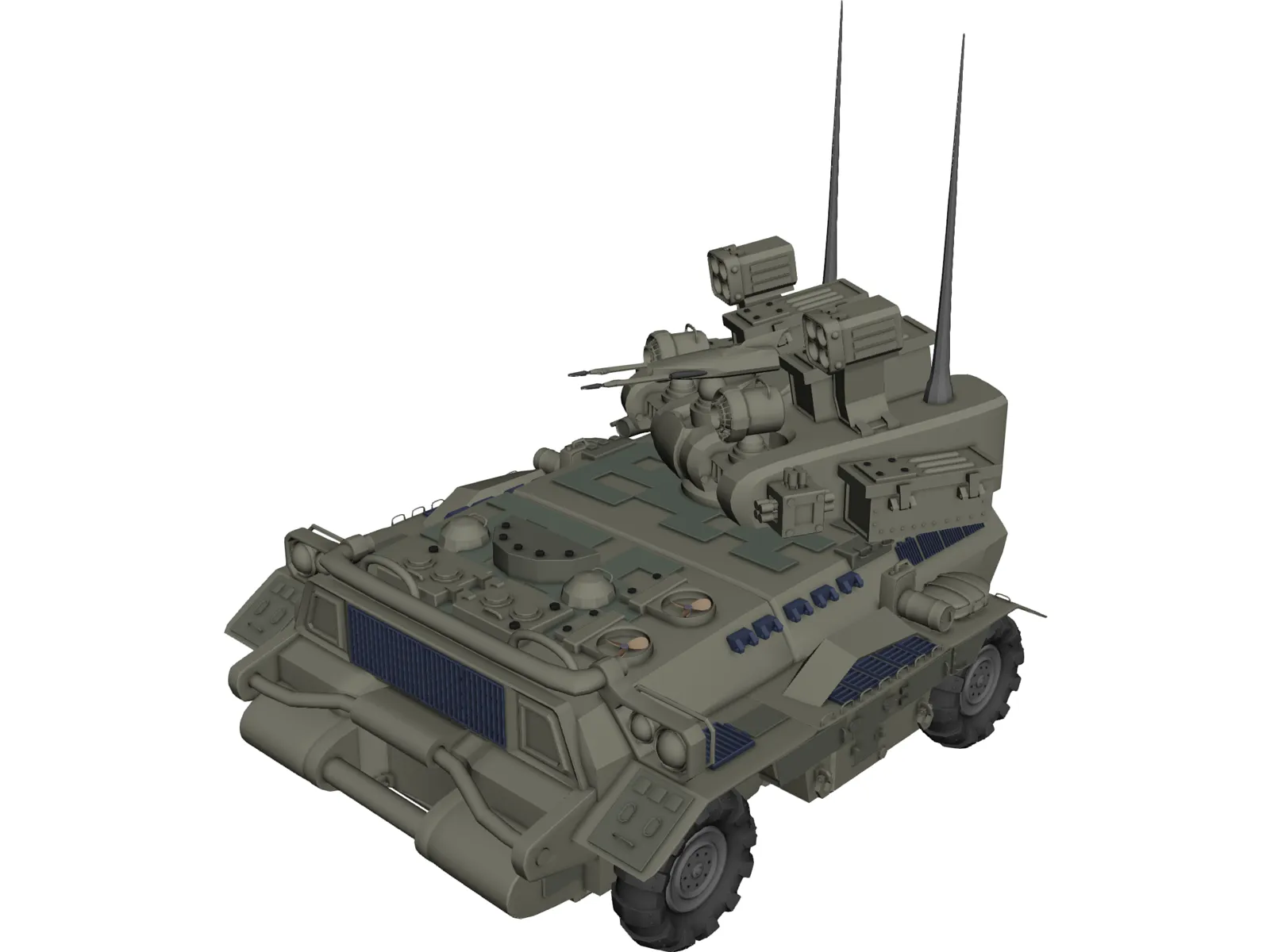 Armored Tank 3D Model main preview