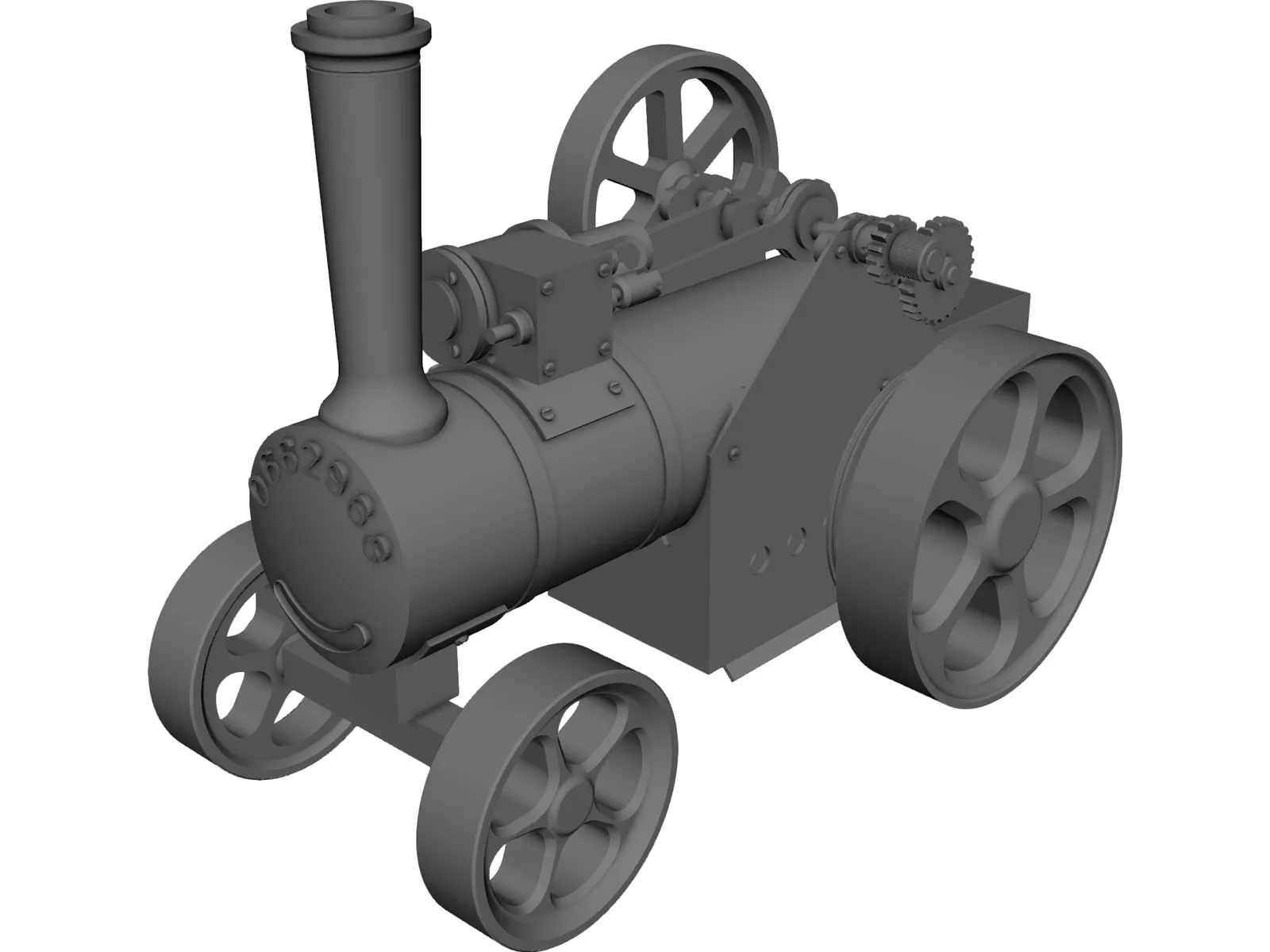 Stream Train Toy 3D Model main preview