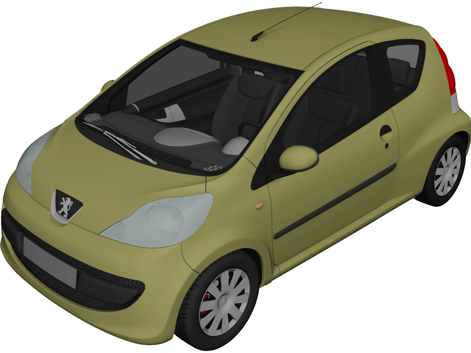 Peugeot 107 3D Model main preview