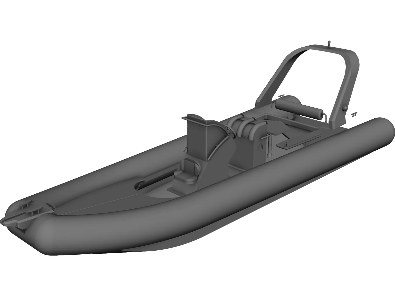 Rigid Inflatable Boat 3D Model main preview