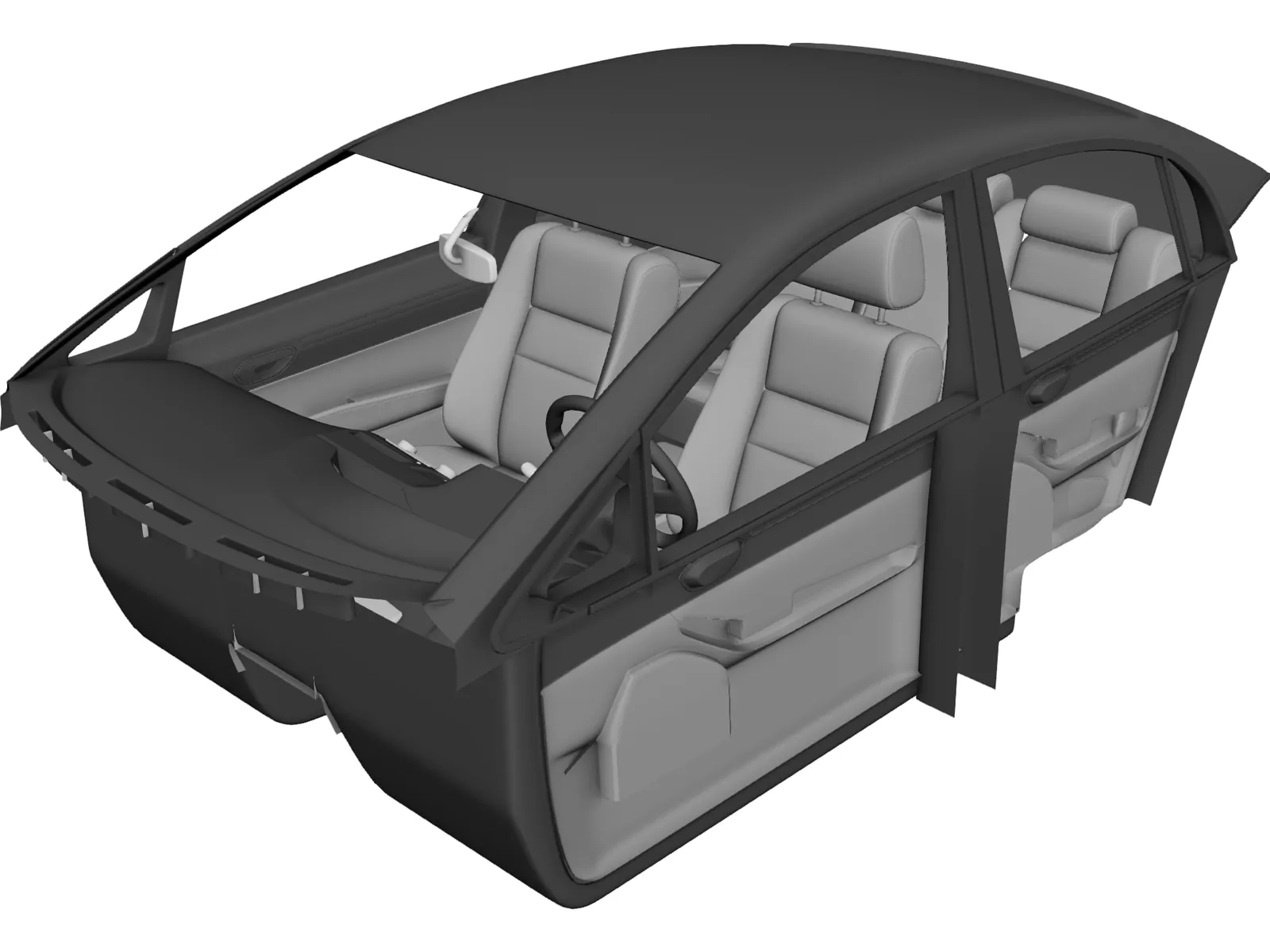 Interior Honda Civic 3D Model main preview
