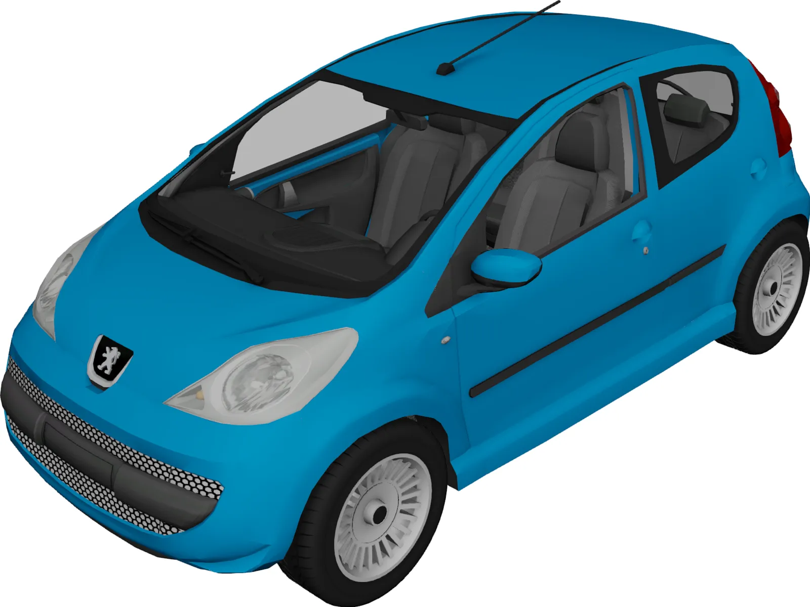 Peugeot 107 3D Model main preview