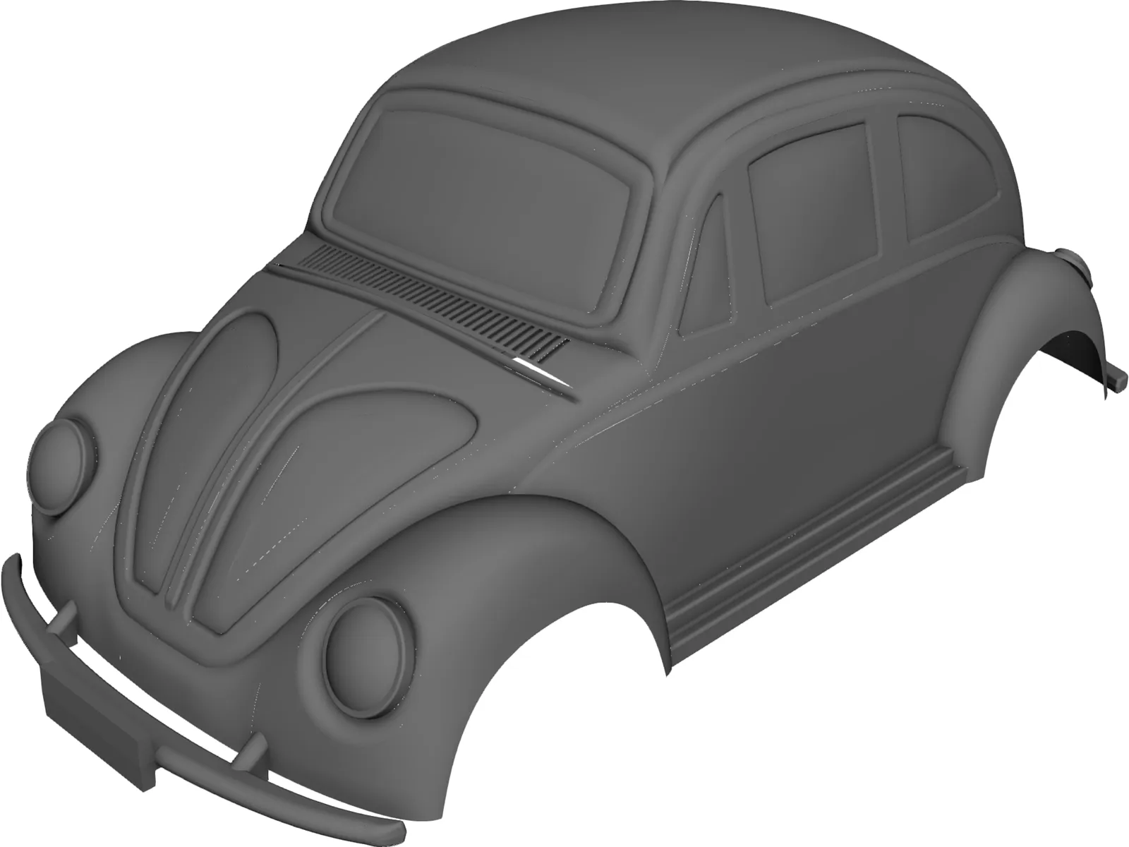 Volkswagen Beetle Body 3D Model main preview