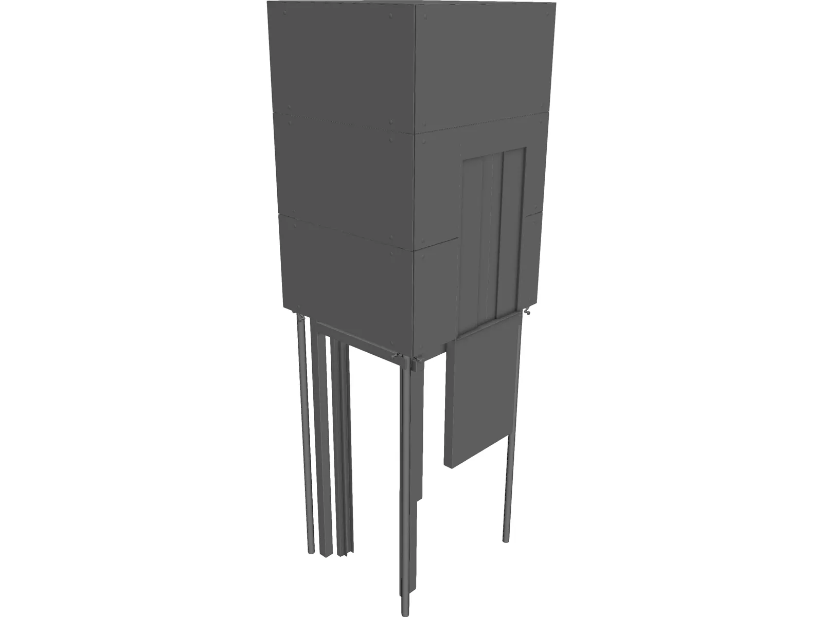 Glass Elevator 3D Model main preview