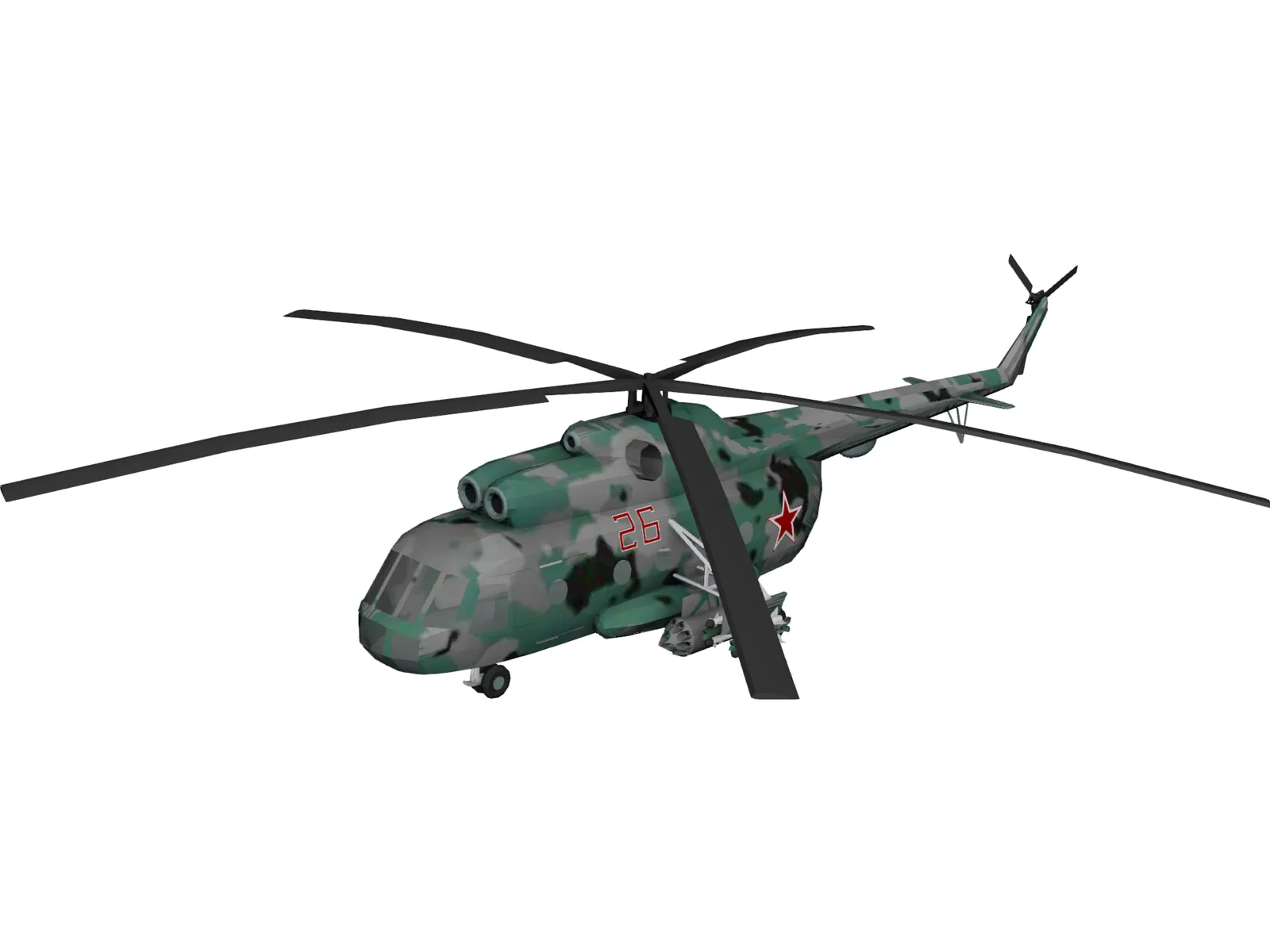 Mil Mi-8 Hip 3D Model main preview
