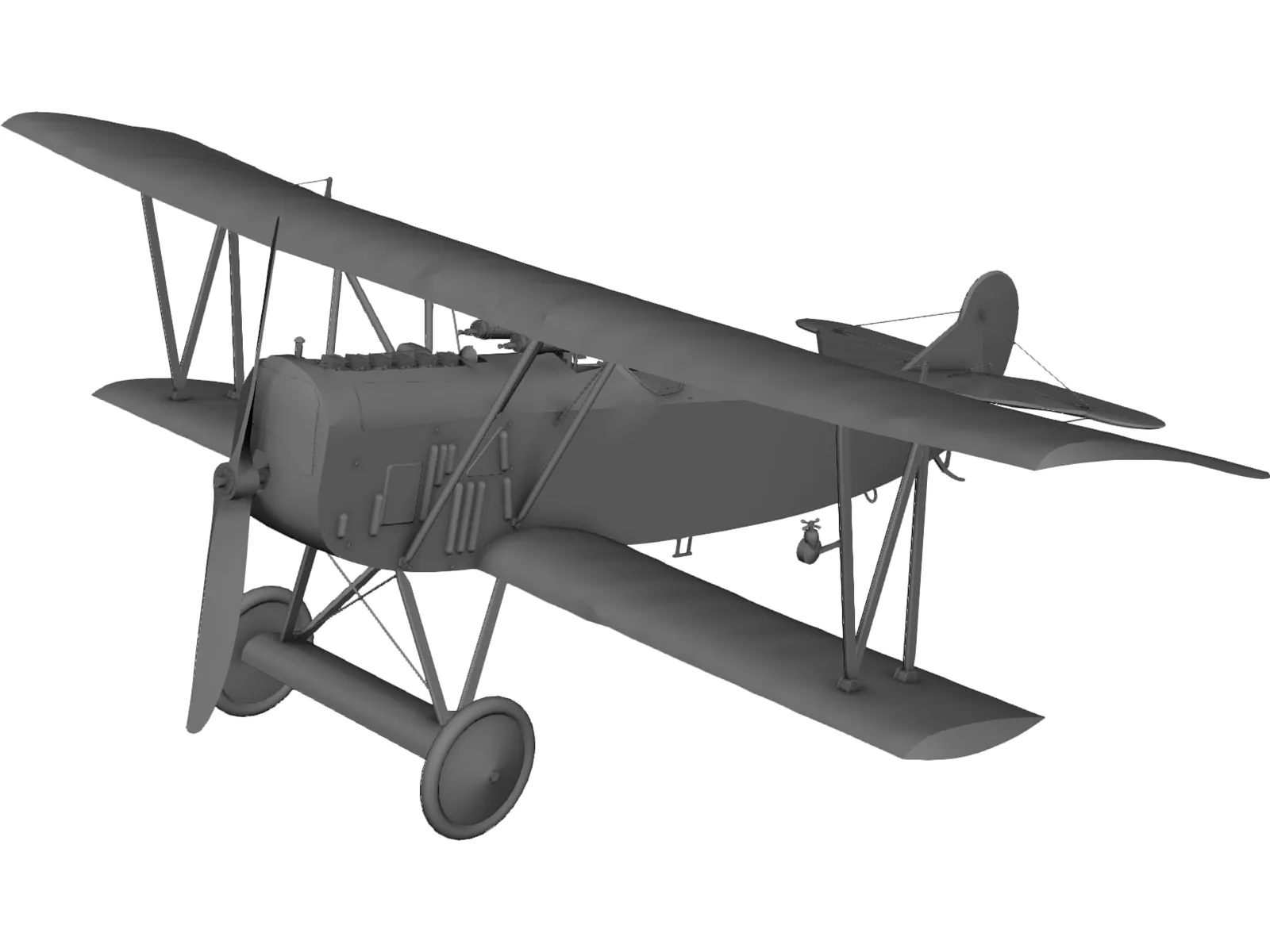 Fokker R7 3D Model main preview