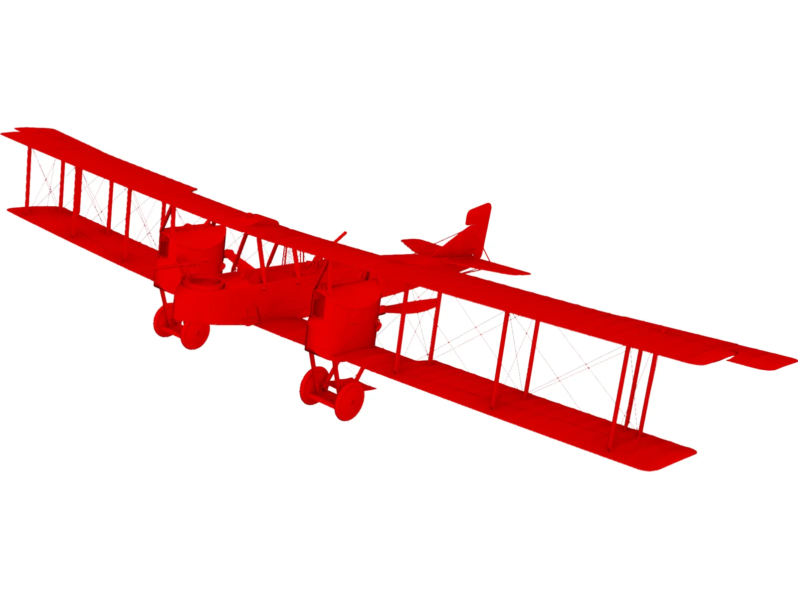 Gotha G.IV 3D Model main preview