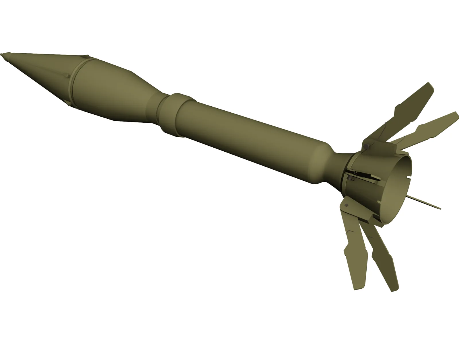 Instalaza Antitank Weapon 3D Model main preview