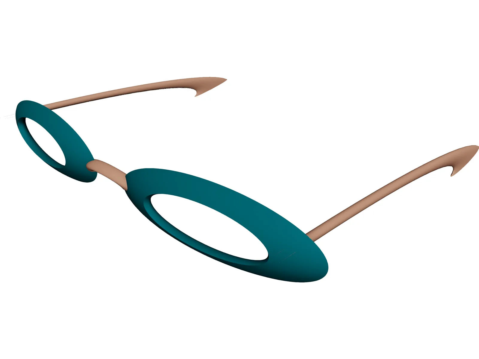 50s Style Glasses 3D Model main preview