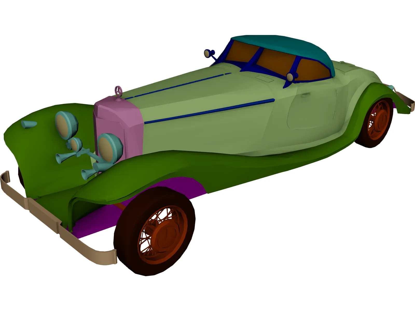 Mercedes-Benz 540 3D Model main preview